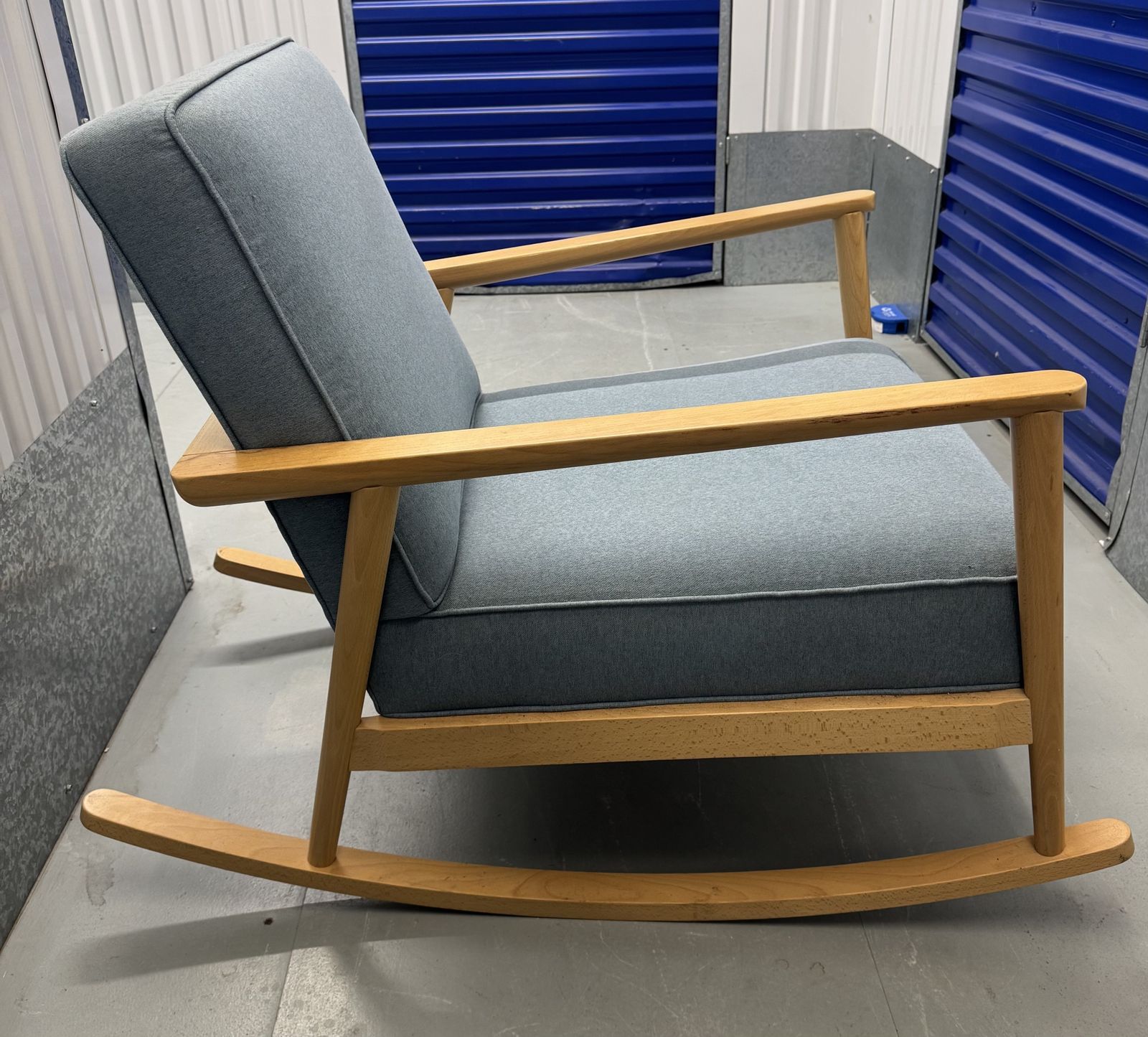 Arlo And Jacob Jemima Rocking Chair, Blue Fabric photo furniture