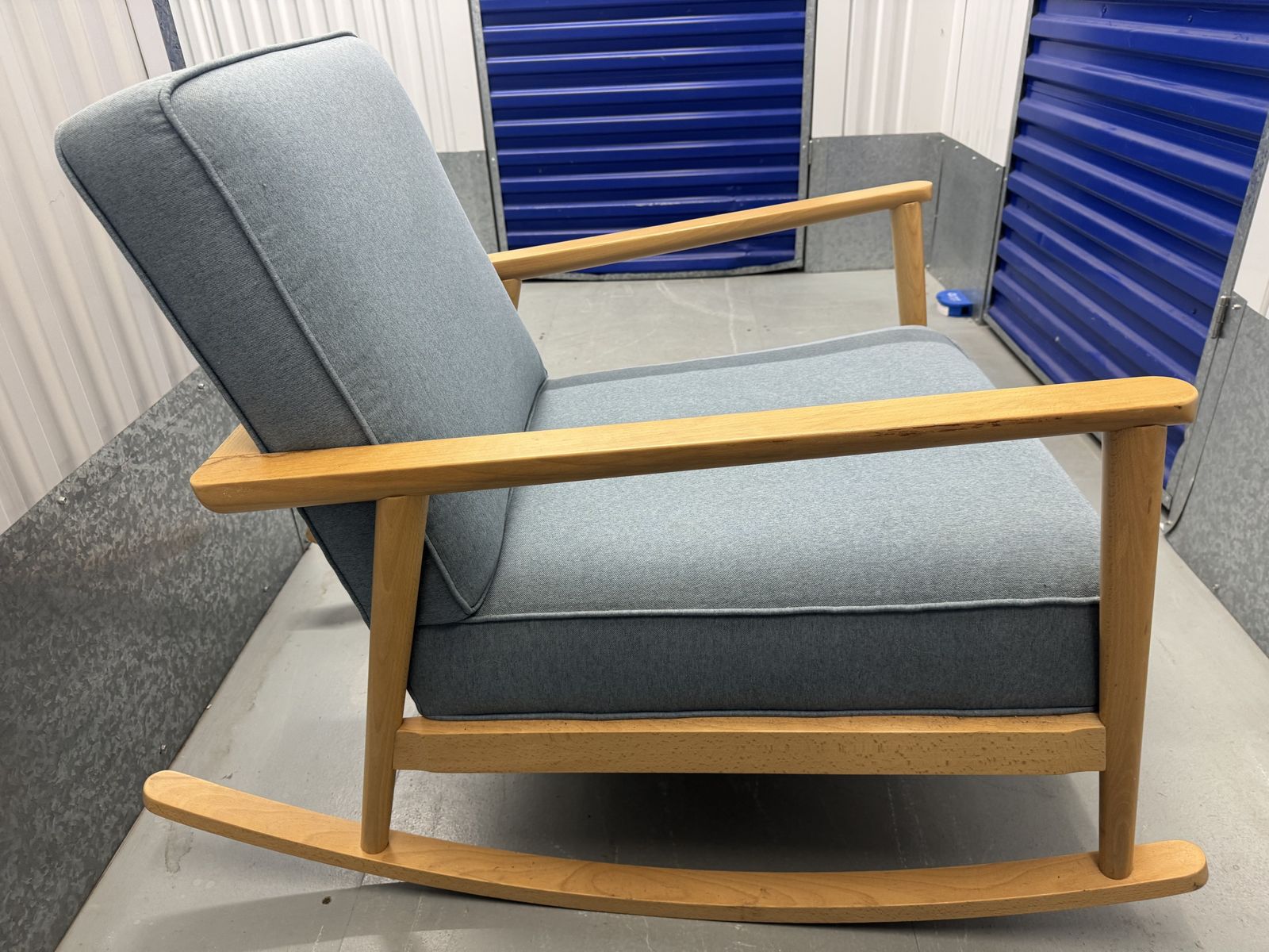 Arlo And Jacob Jemima Rocking Chair, Blue Fabric photo Furniture