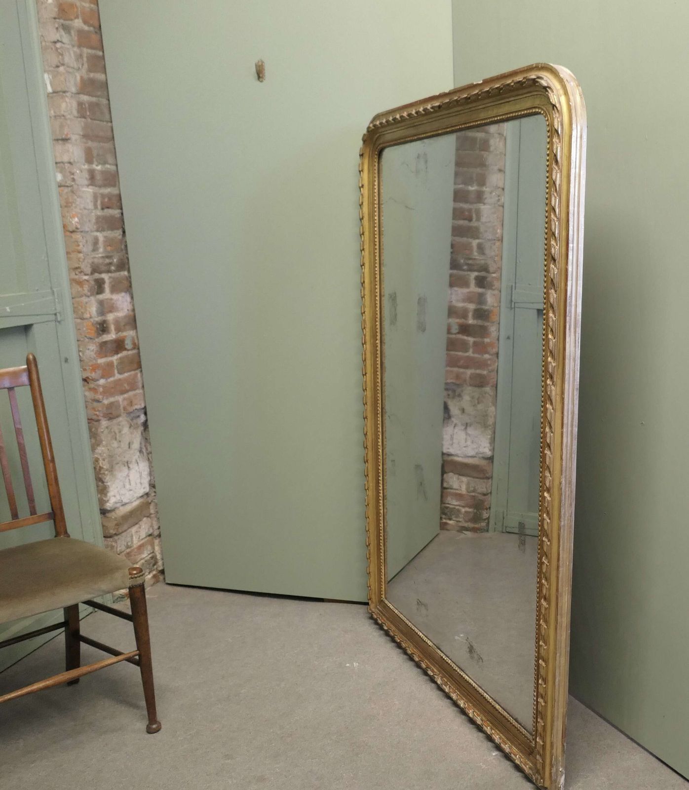 Large French 19th Century Louis Philippe Gilt Mirror This Is An Impressive Wall Mirror photo for sale