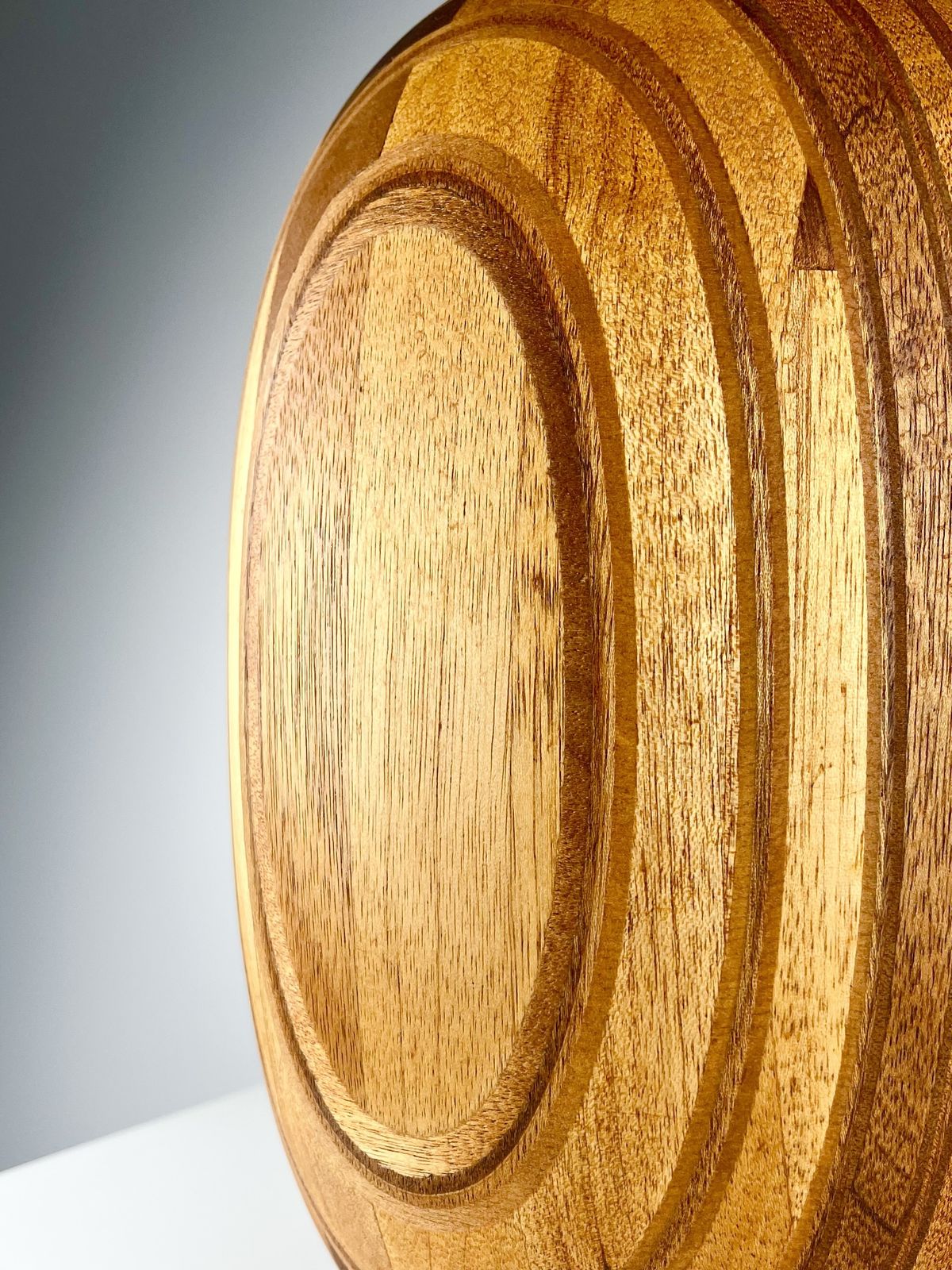 Huge Modernist Mixed Wood Lamp Base, British 1960s photo 220.0
