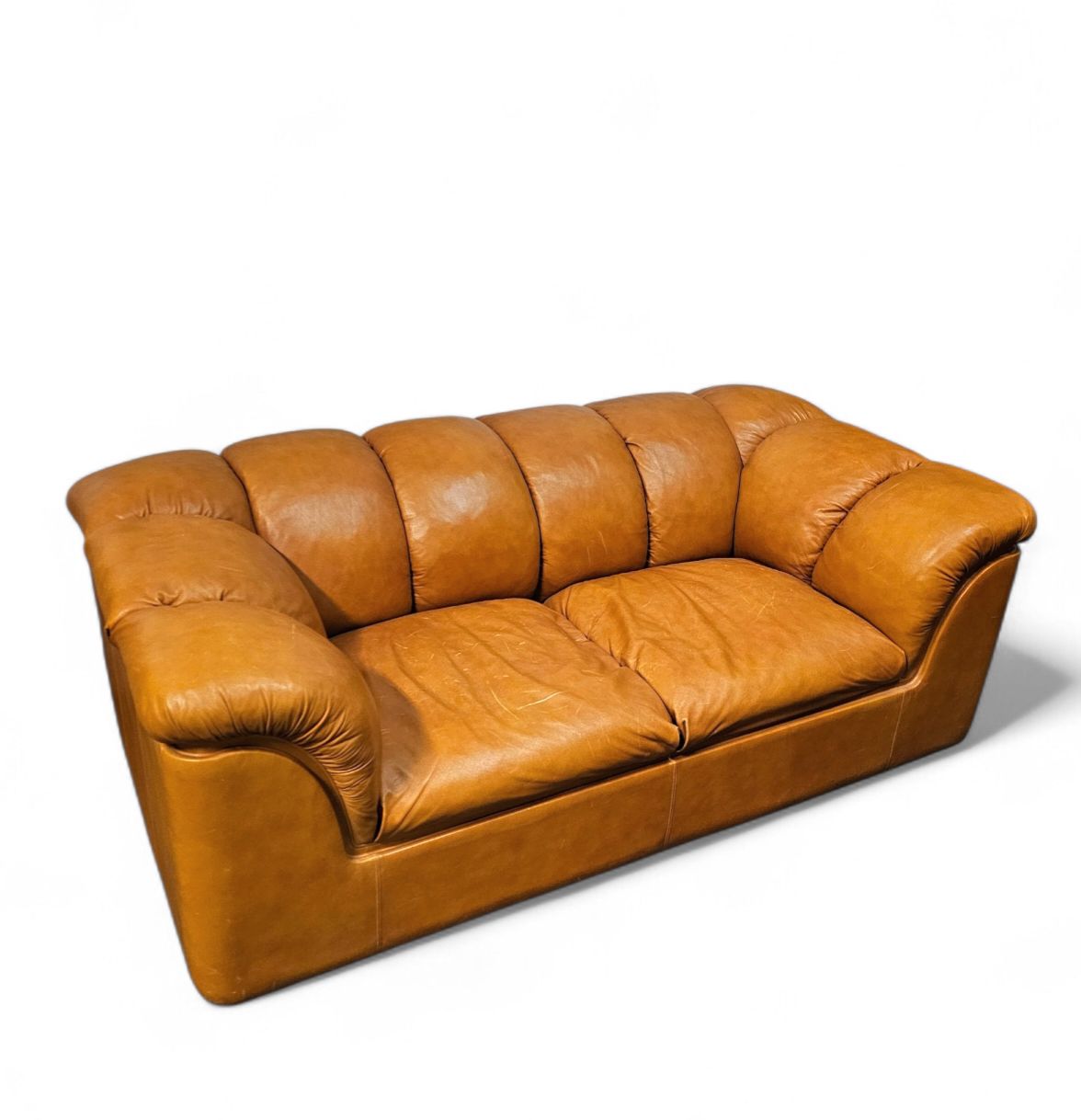 Rare Two Seater Sofa Poltrona Frau / Italian Design By Franco Bresciani / Model Cocker / 1970s / photo vintage