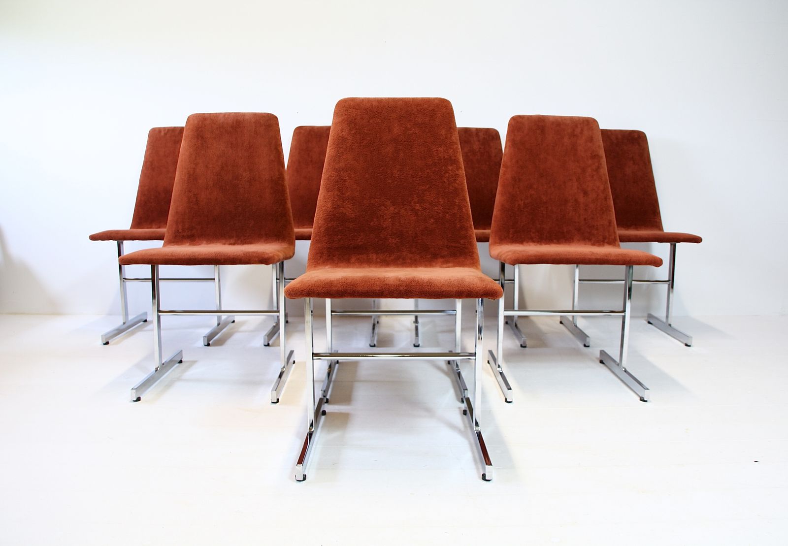 8 Vintage Lisse Dining Chairs By Tim Bates For Pieff 1970s