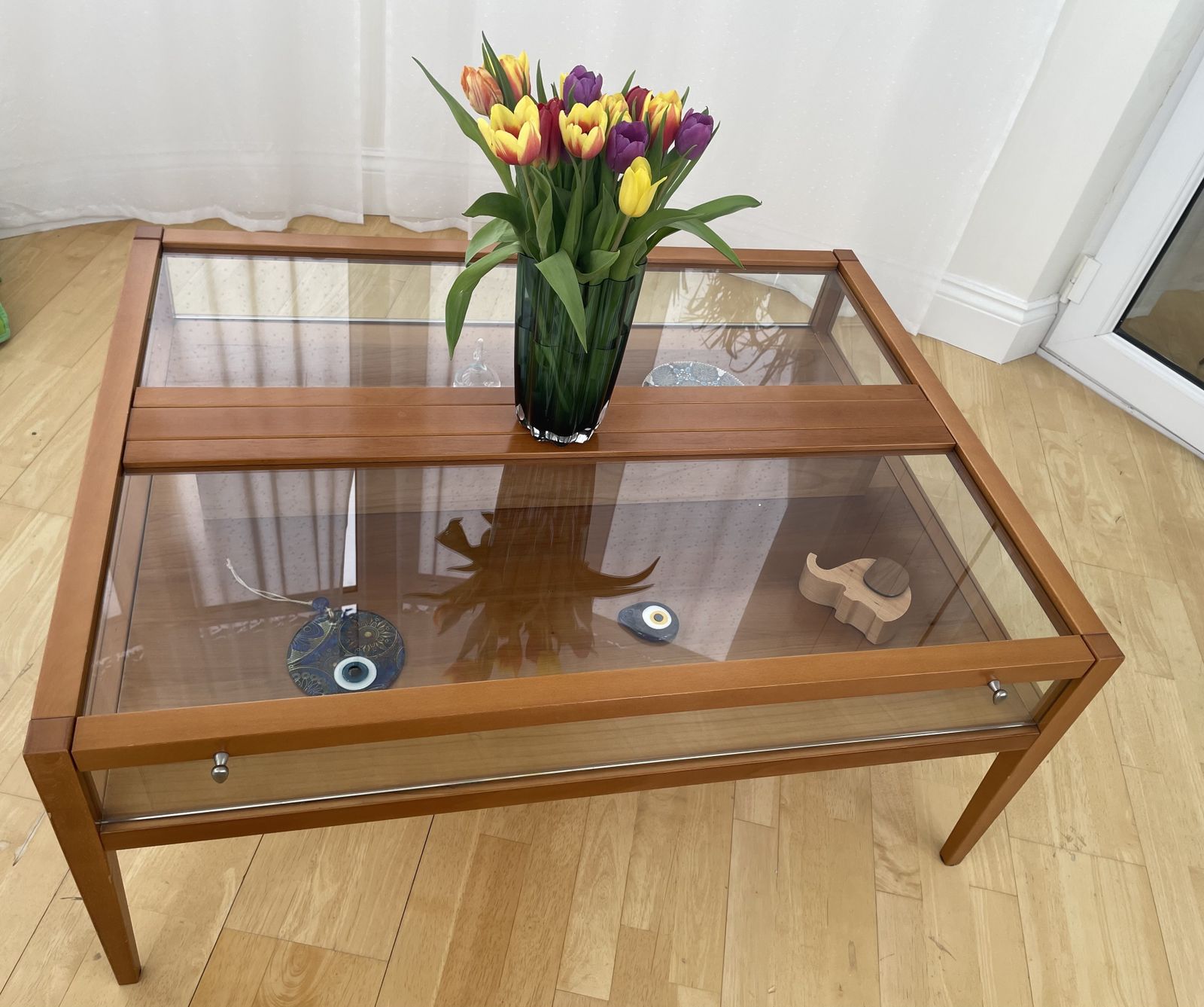 Set Of 2: Italian Cherry Wood Coffee & Console Tables