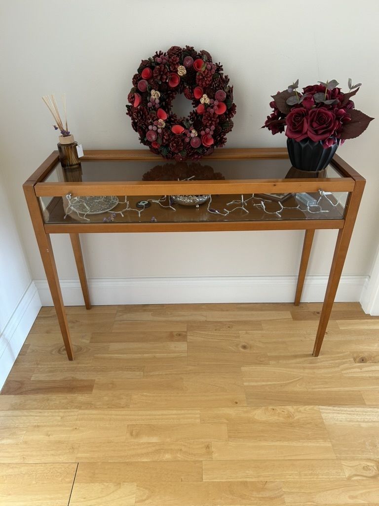 Set Of 2: Italian Cherry Wood Coffee & Console Tables photo buy