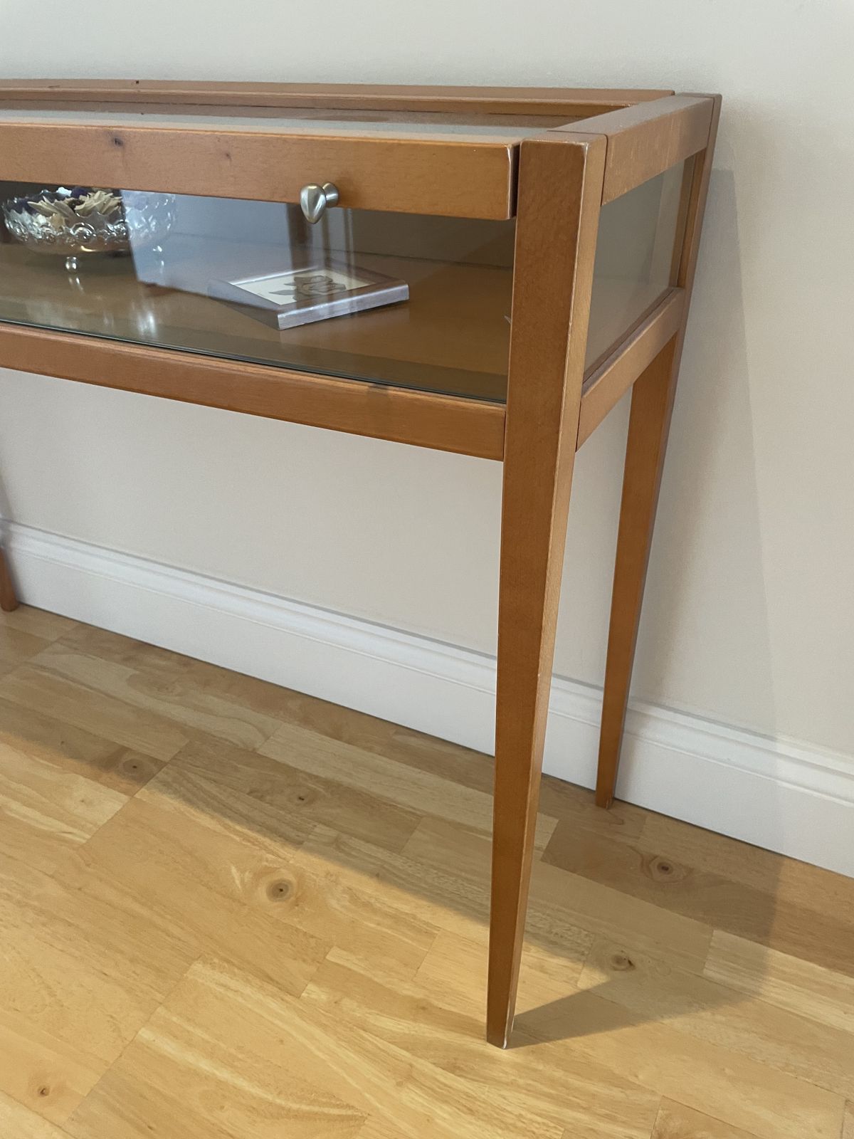 photo vinterior Set Of 2: Italian Cherry Wood Coffee & Console Tables
