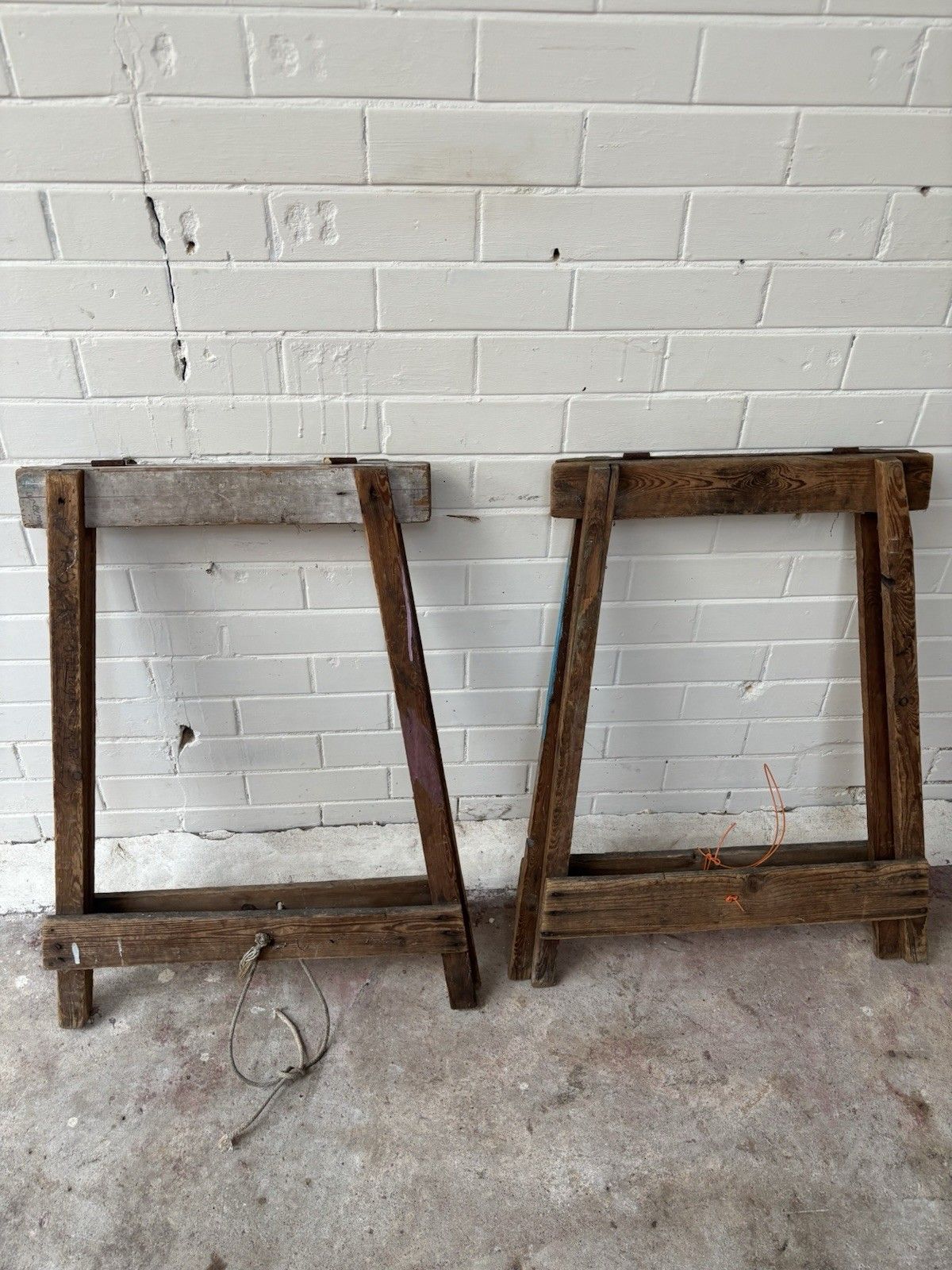 Furniture 1930’s  Pine Trestle Table With Bags Of Character & A Great Size. photo