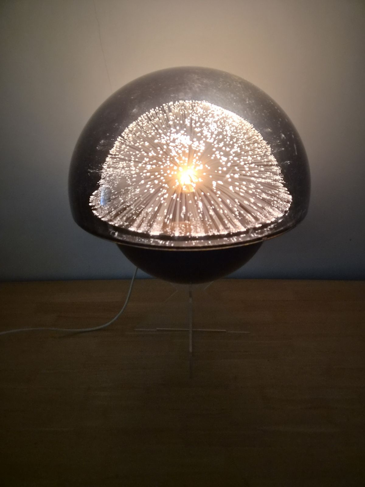 Mid Century Crestworth Galaxy Fibre Optic Lamp 1970s Original Box And Stand photo buy