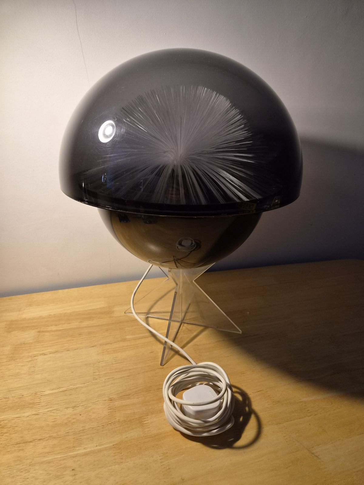 Mid Century Crestworth Galaxy Fibre Optic Lamp 1970s Original Box And Stand photo vintage