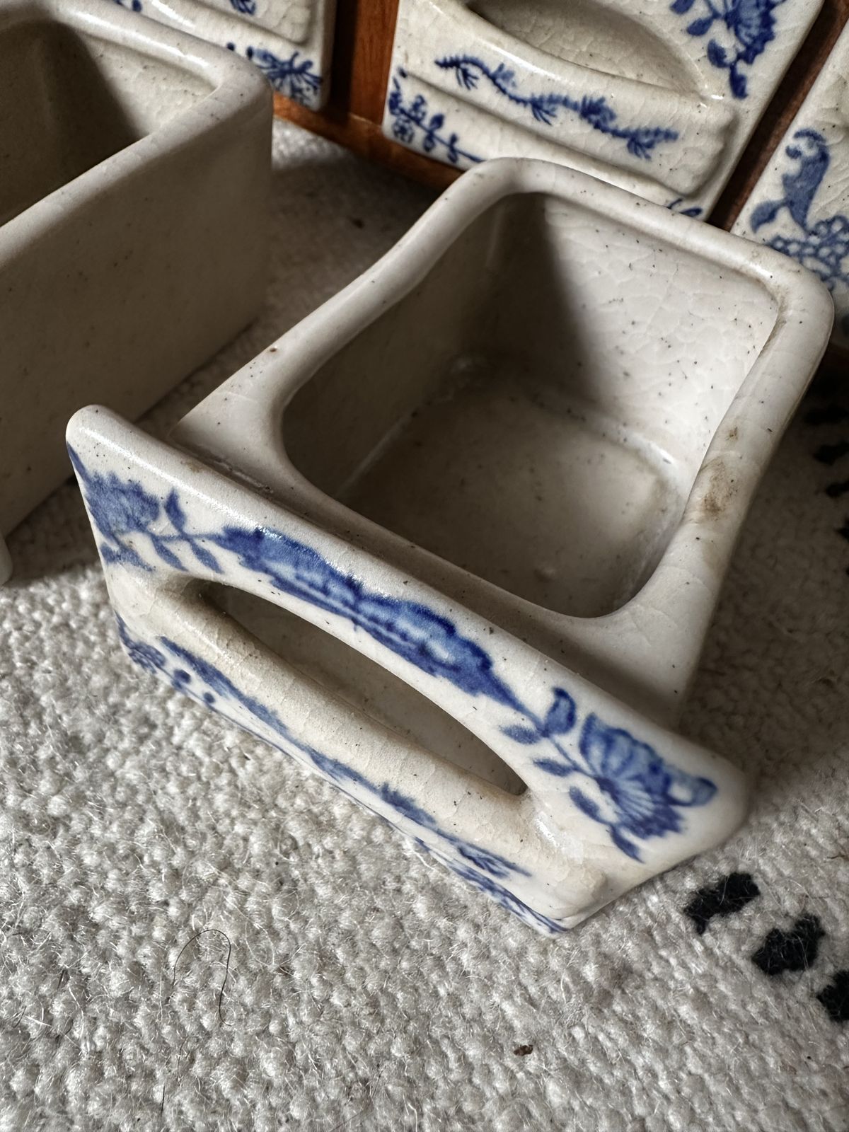 photo furniture Mid Century 1960s Dutch Ceramic Porcelain Spice Rack Cabinet