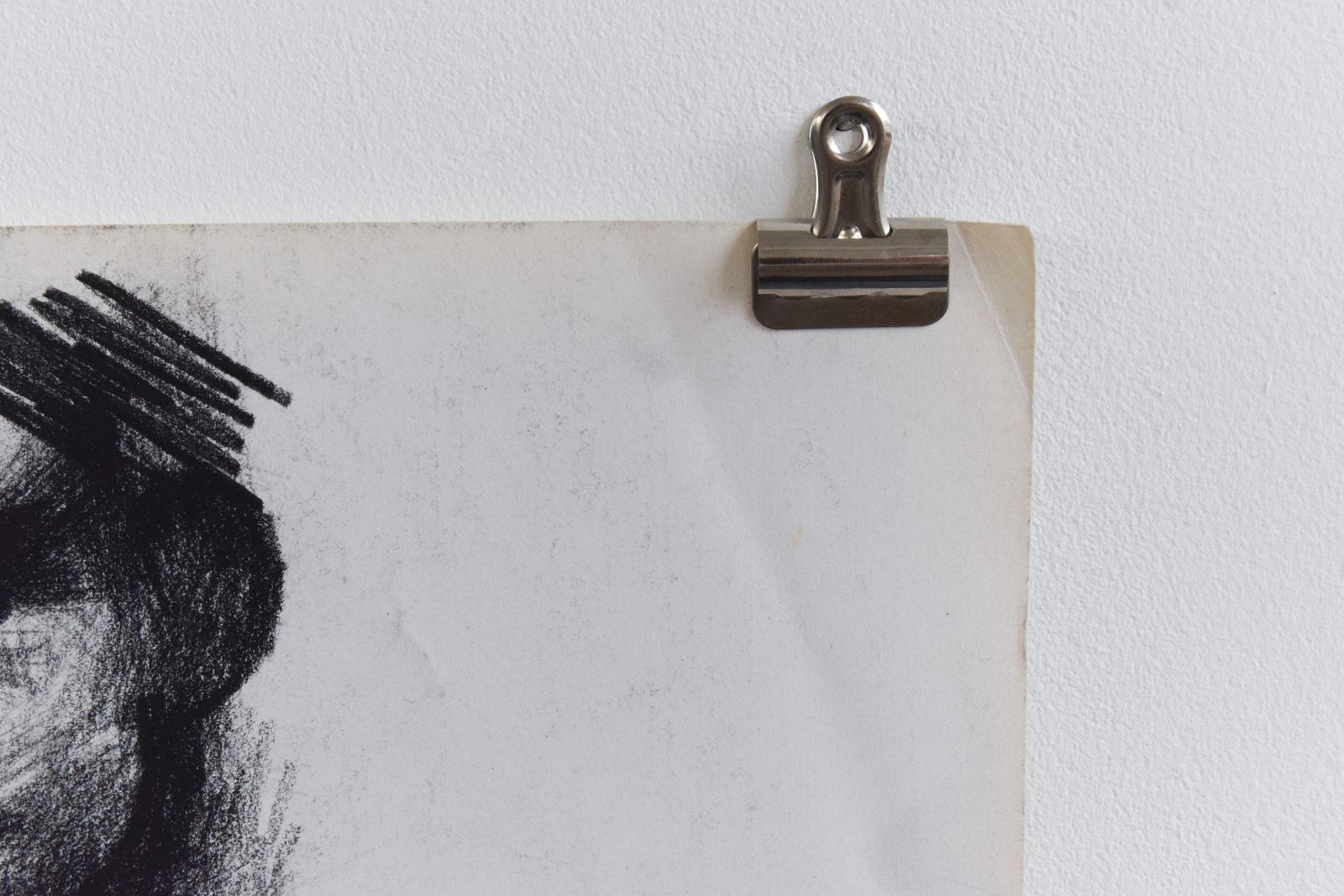 Vintage Small Original Portrait Charcoal Drawing By Artist Robert Arthur Bramwell photo Art