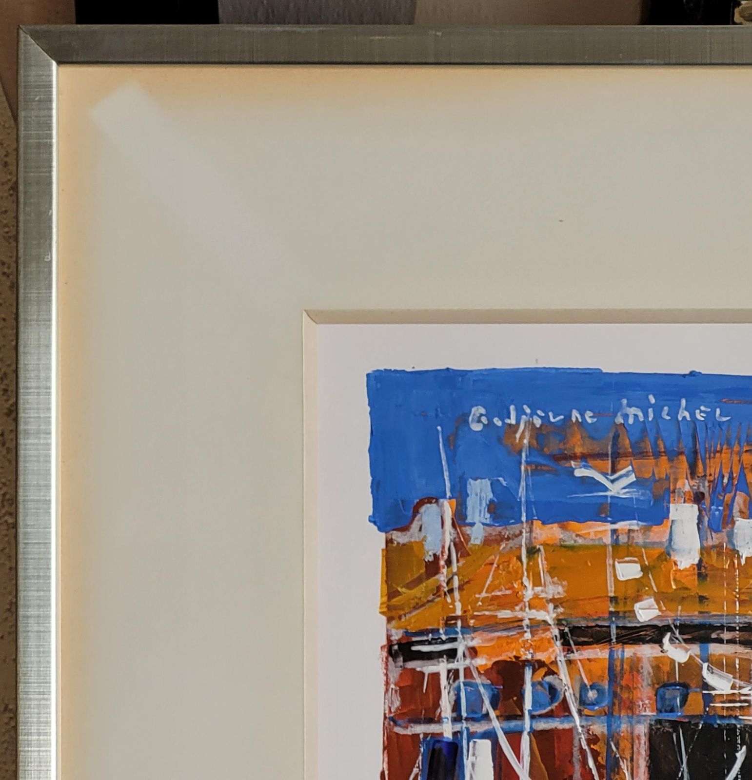 775.0 The Port Of Saint Tropez. Acrylic On Paper. 73cm X 57cm 1983 By Michel Godjevac photo