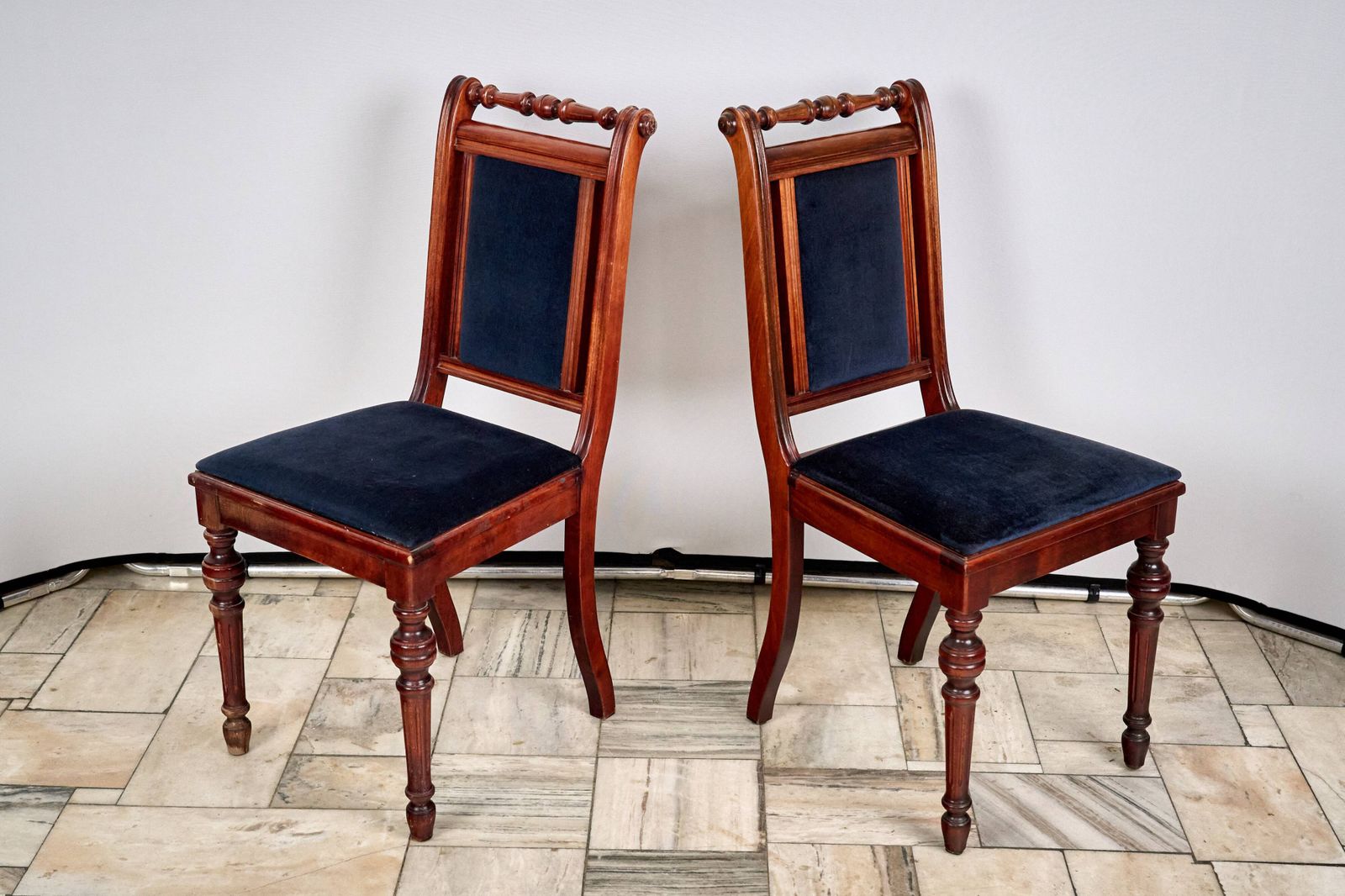 Set Of 2 Eclectic Style Chairs Fameg Radomsko, 1970s/80s photo vintage