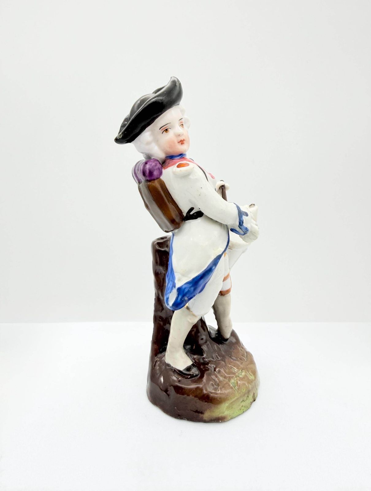 Antique Dresden Drummer Figurine, Hand Painted German Musician Figurine, Collectible European Figurine photo buy