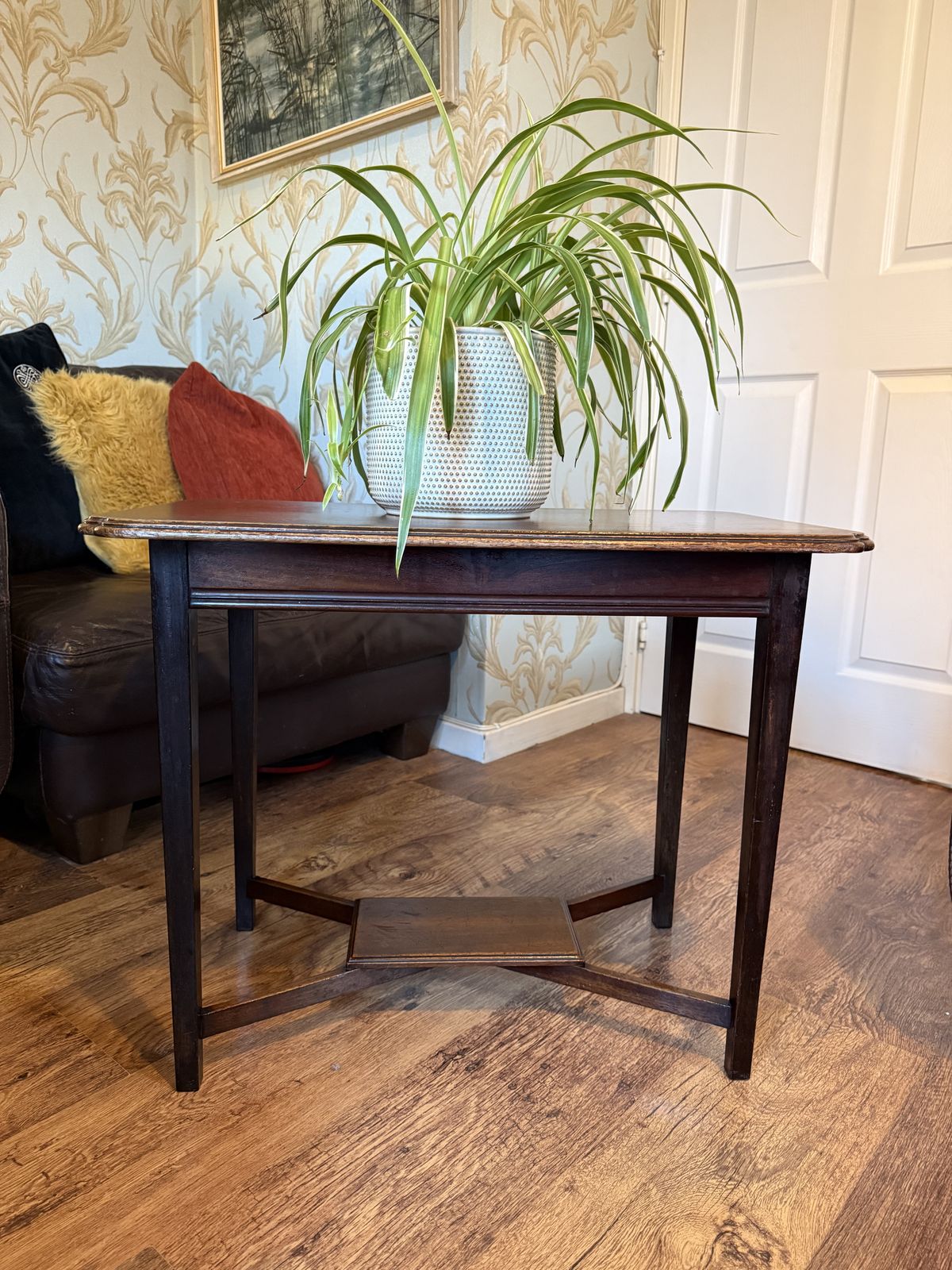 Antique Mahogany Side Table – Original Factory Stamped (2302) photo for sale