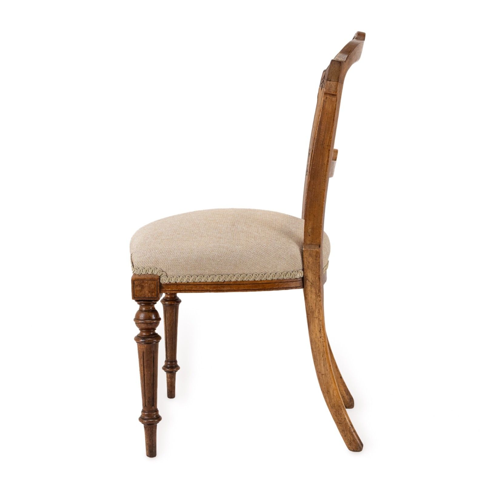 Set Of Four English Satin Birch Dining Chairs, Regency / William IV Period, C.1820–1835 photo vintage