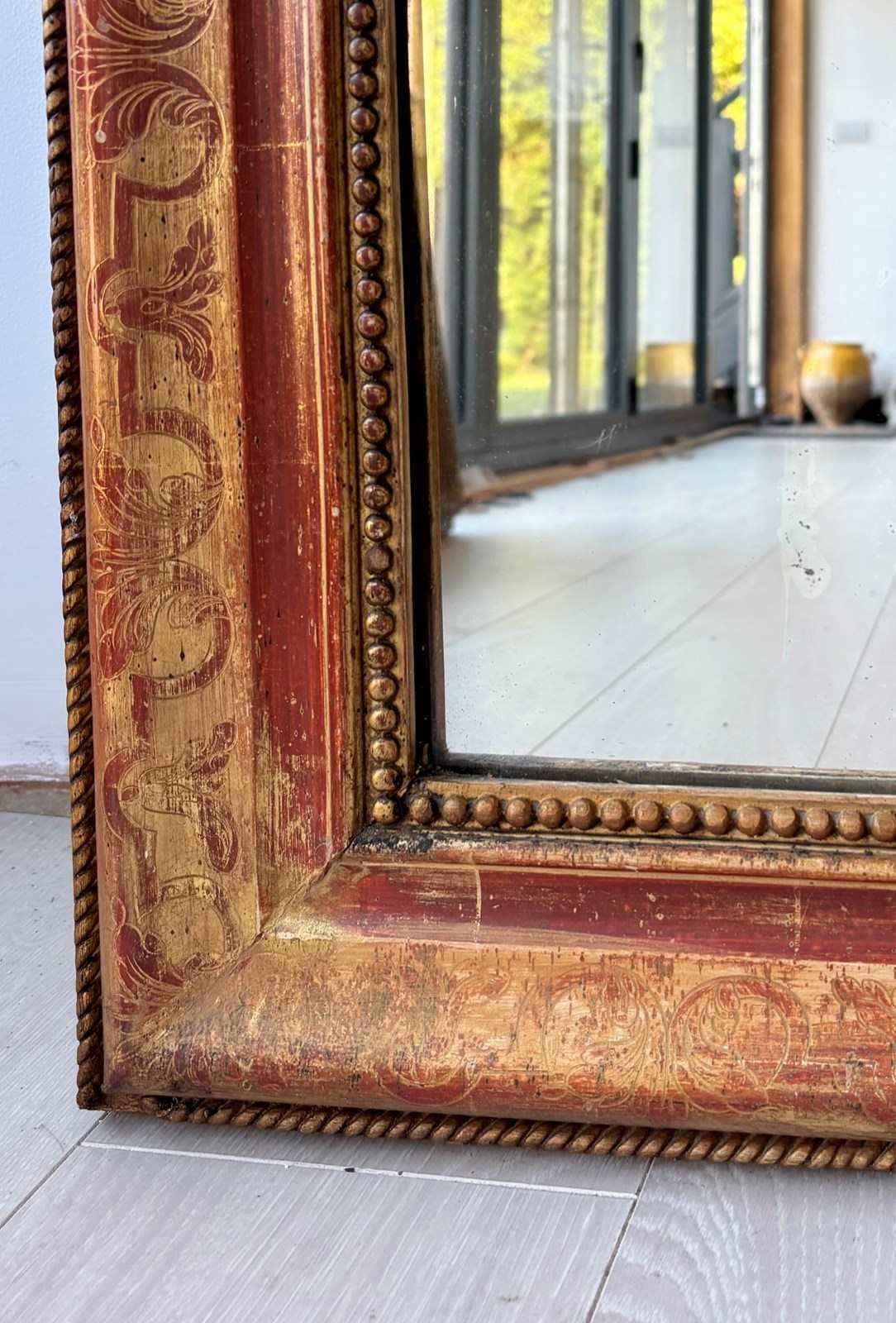 Antique French Louis Philippe Gilt Mirror photo furniture