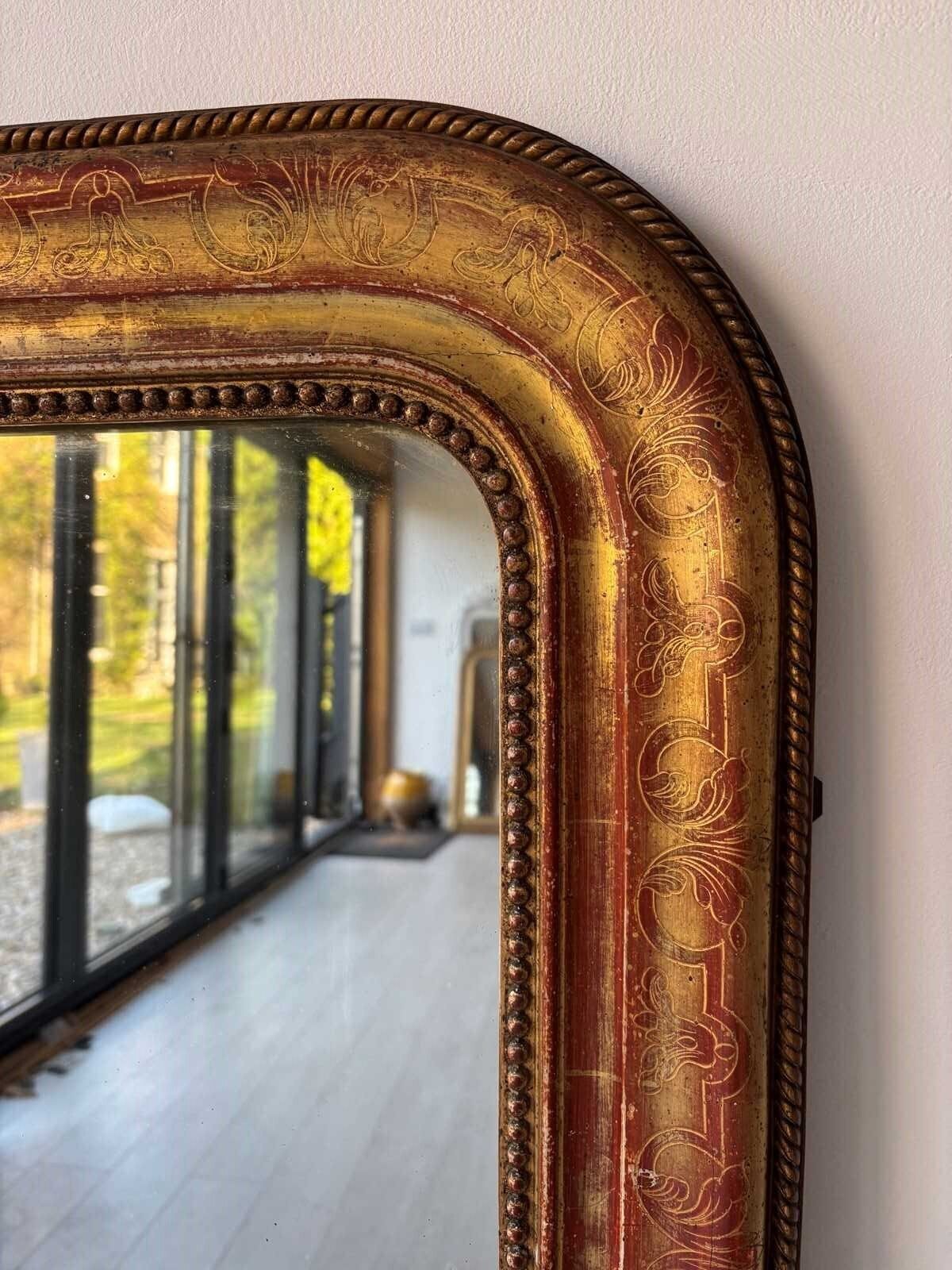 Antique French Louis Philippe Gilt Mirror photo buy