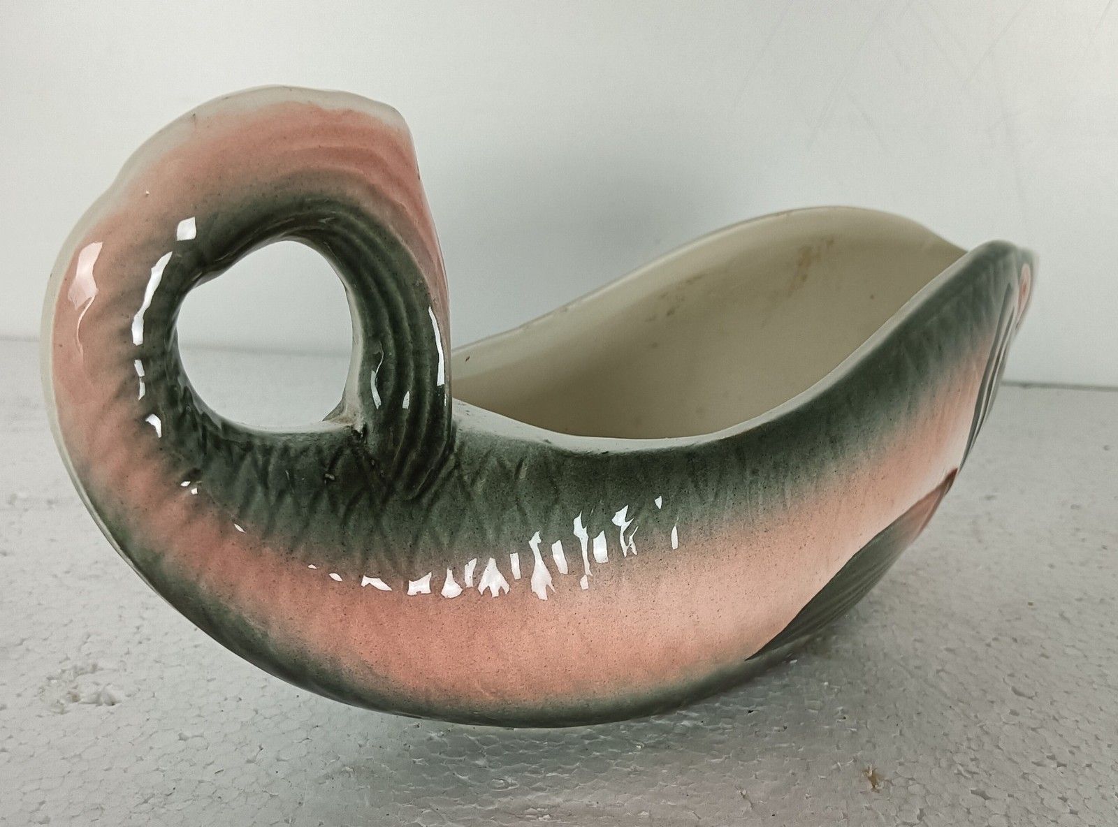Fish Gravy Boat Sauceboat  Antique Art Nouveau Digoin Sarreguemines France Marke photo vinterior