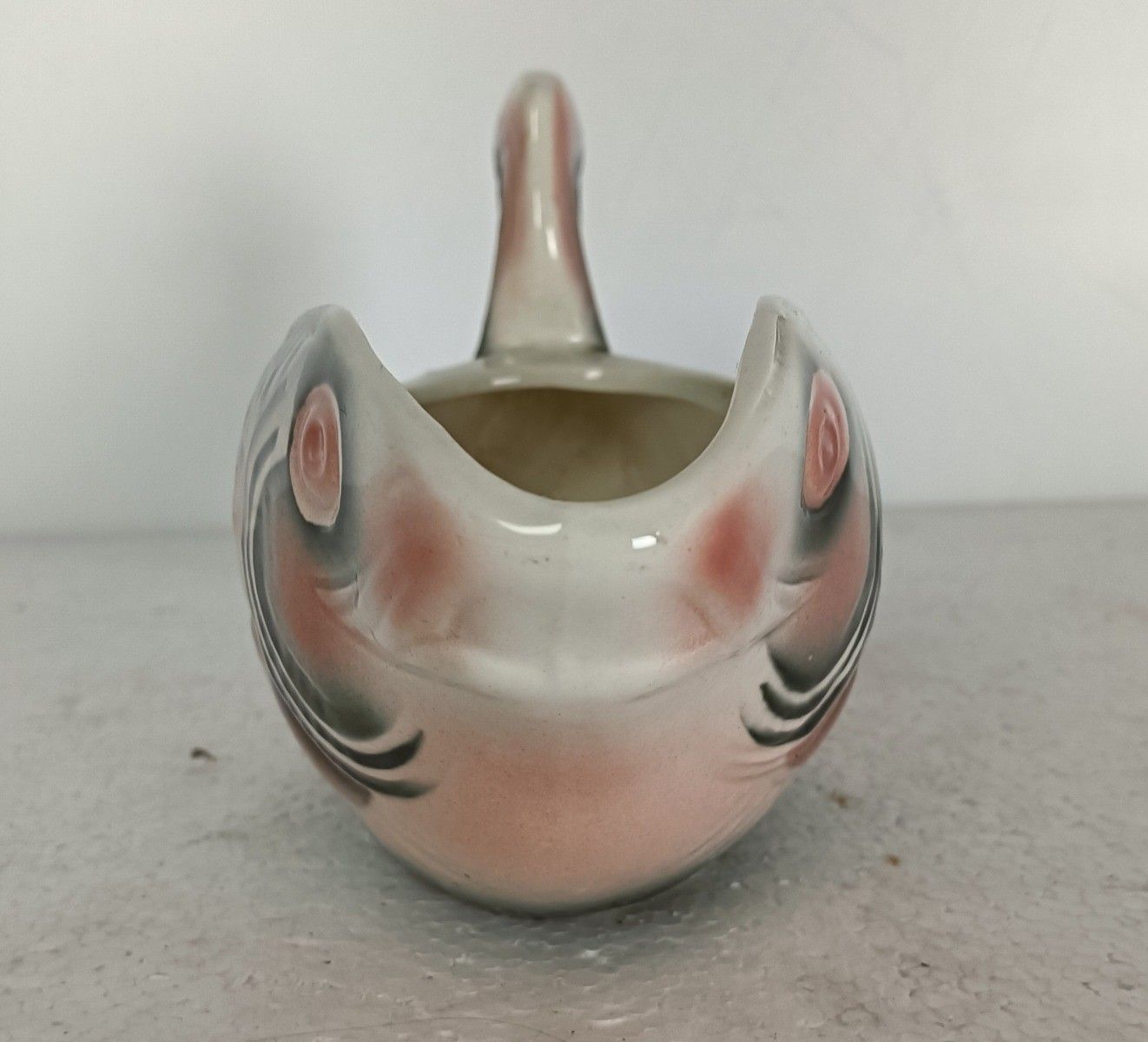 Fish Gravy Boat Sauceboat  Antique Art Nouveau Digoin Sarreguemines France Marke photo vintage