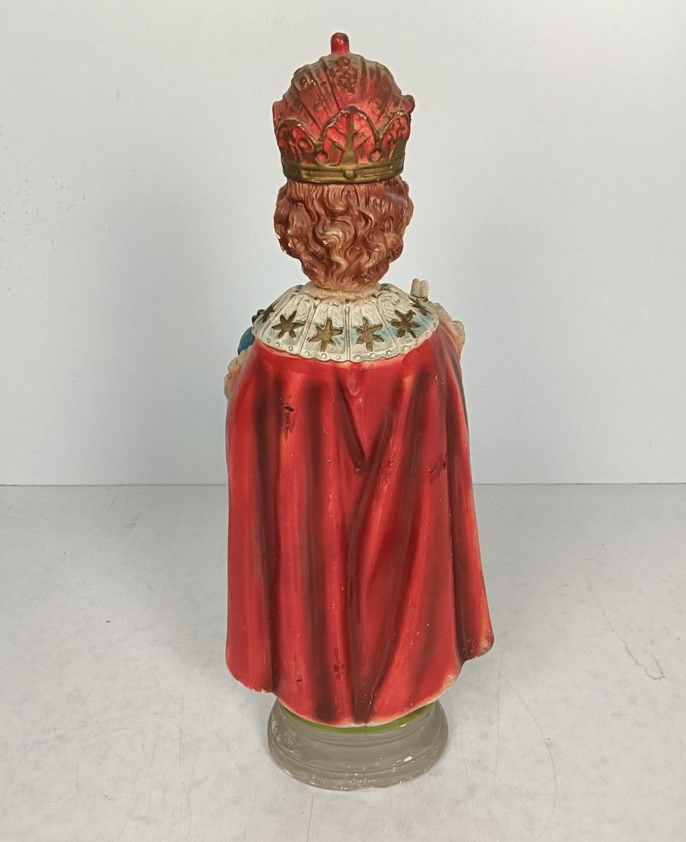 photo furniture Xl Statue  Plaster Infant Of Prague Infant Jesus Santo Nino Hand Painted Chapel