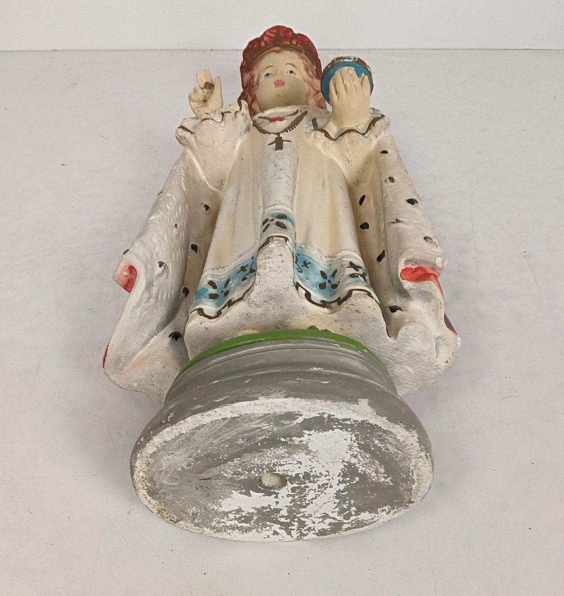 photo for sale Xl Statue  Plaster Infant Of Prague Infant Jesus Santo Nino Hand Painted Chapel