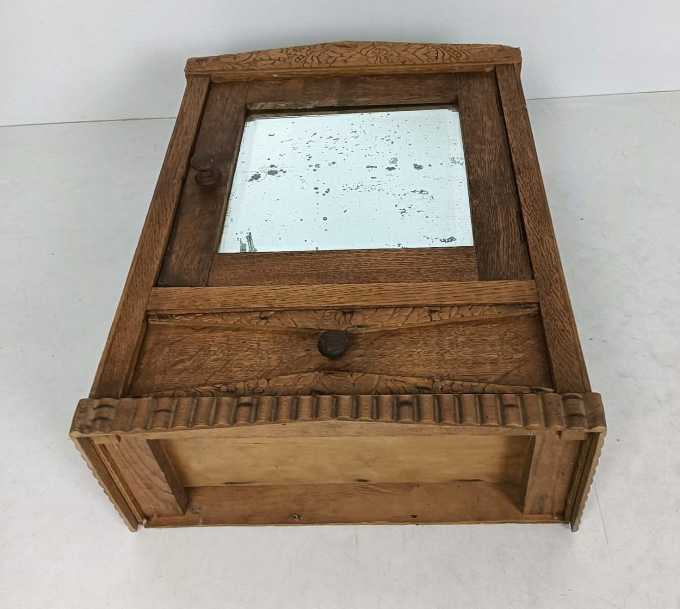 Art Deco Antique Medicine Apothecary Cabinet Bathroom Shaving Wall Hanging Bevel photo for sale
