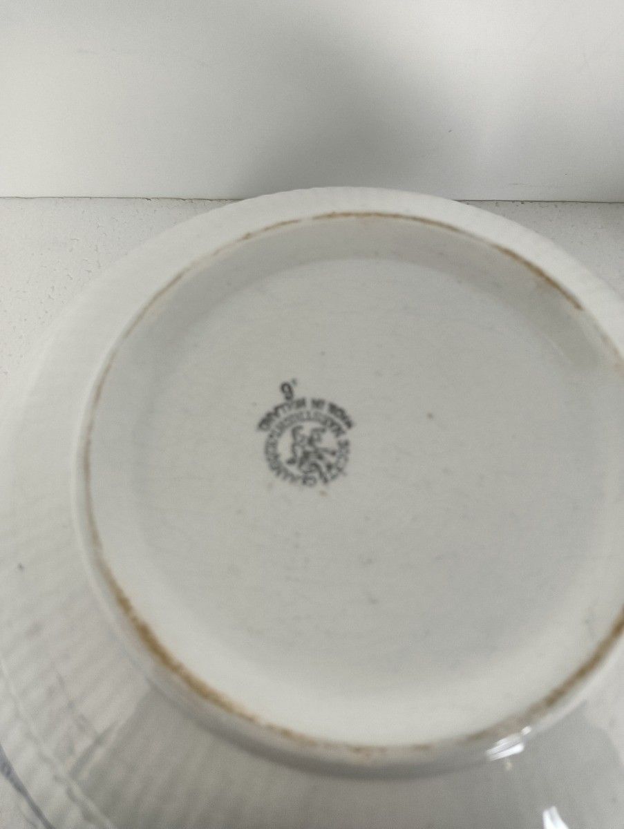 photo furniture Antique Boch Maastricht Soup Tureen Dish With Ladle Marked Copenhagen Motive