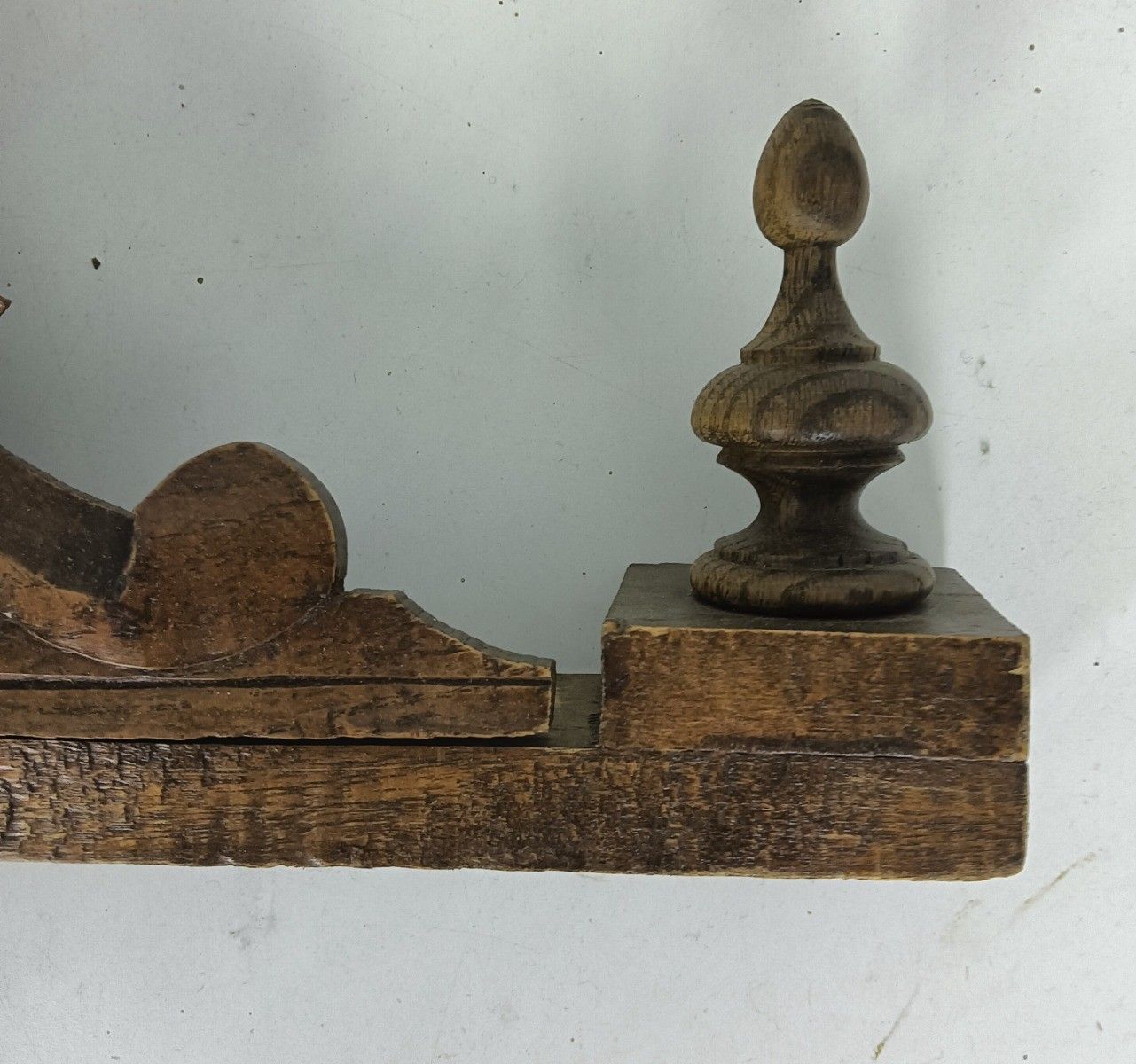 Beautiful Hand Carved Wood Antique Pediment Ornate Over Door Architectural Recla photo vintage