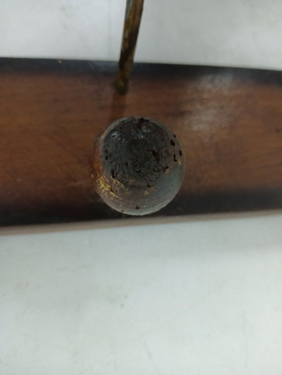 Modernist Wall Coat Hat Rack  Wooden Ball Hooks  Hallway Vintage Funky photo furniture