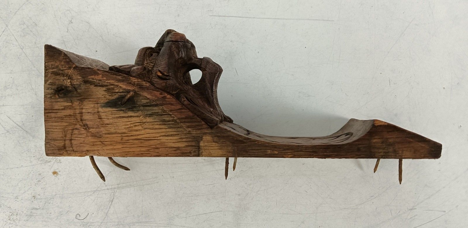 photo furniture Large Antique Couple Corbels Hand Carved Wood Architectural Reclaimed Lion Heads