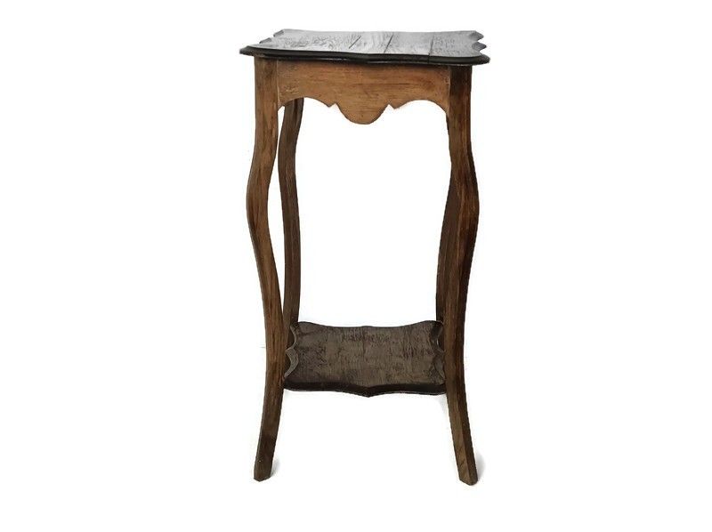 Antique Art Nouveau Plant Stand Pedestal Two Tier Side Bonsai Side Table Barn Fa