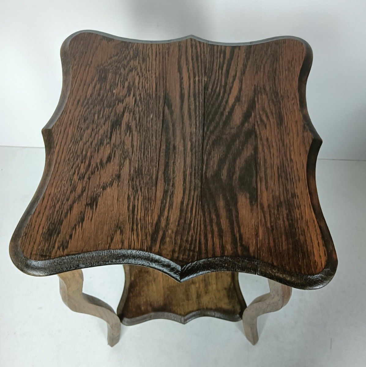 Antique Art Nouveau Plant Stand Pedestal Two Tier Side Bonsai Side Table Barn Fa photo 268.0
