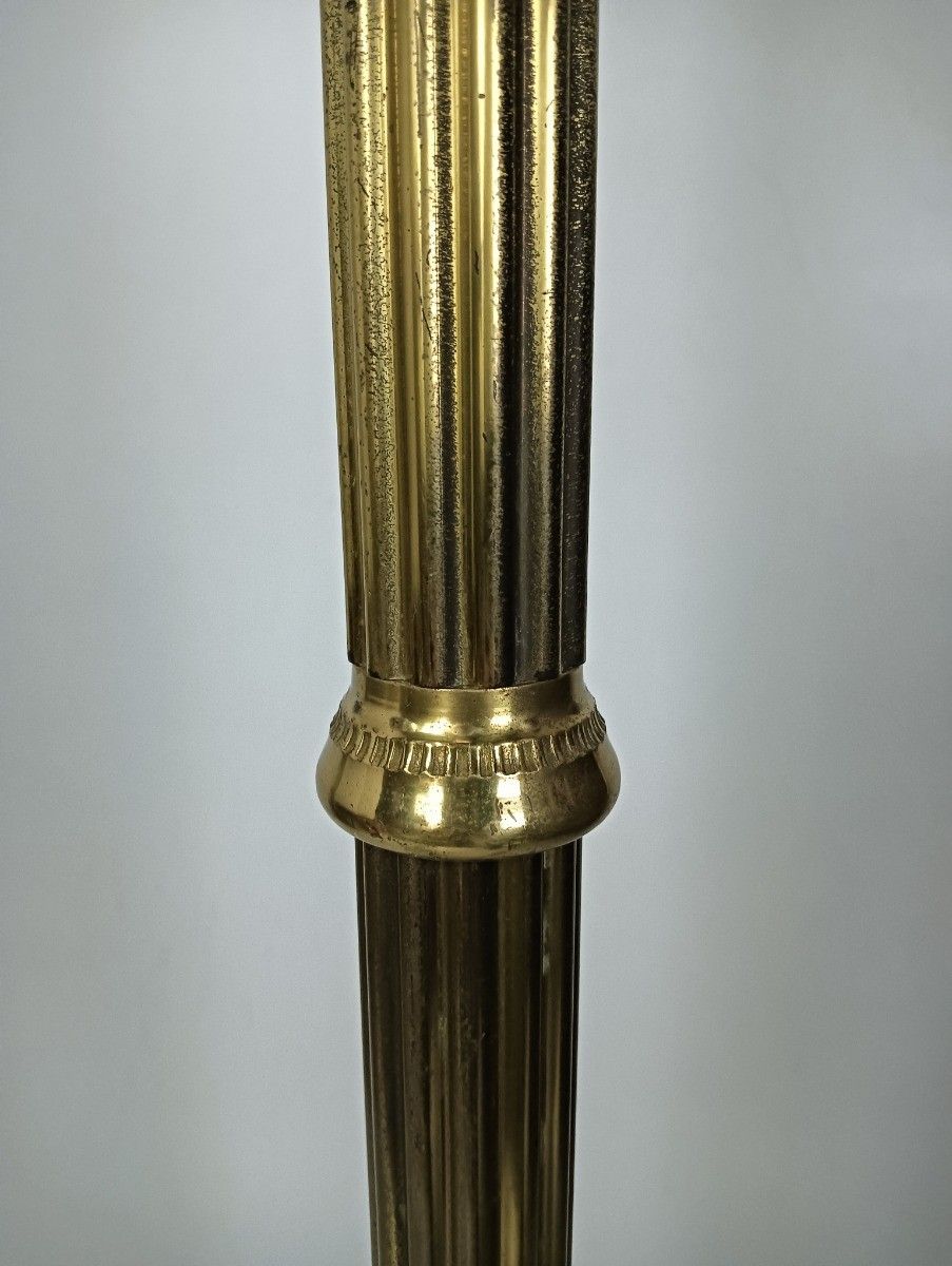 Standing Hall Tree Coat Hallway Rack Brass Hollywood Regency Italian Fish Base E photo 690.0