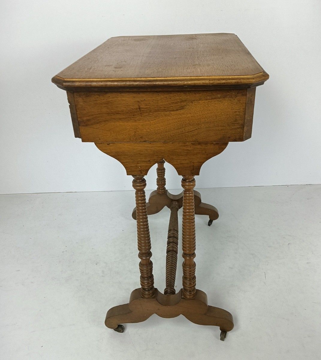 Antique Art Deco Sewing Quilting Box Table Cabinet Desk On Wheels photo Furniture