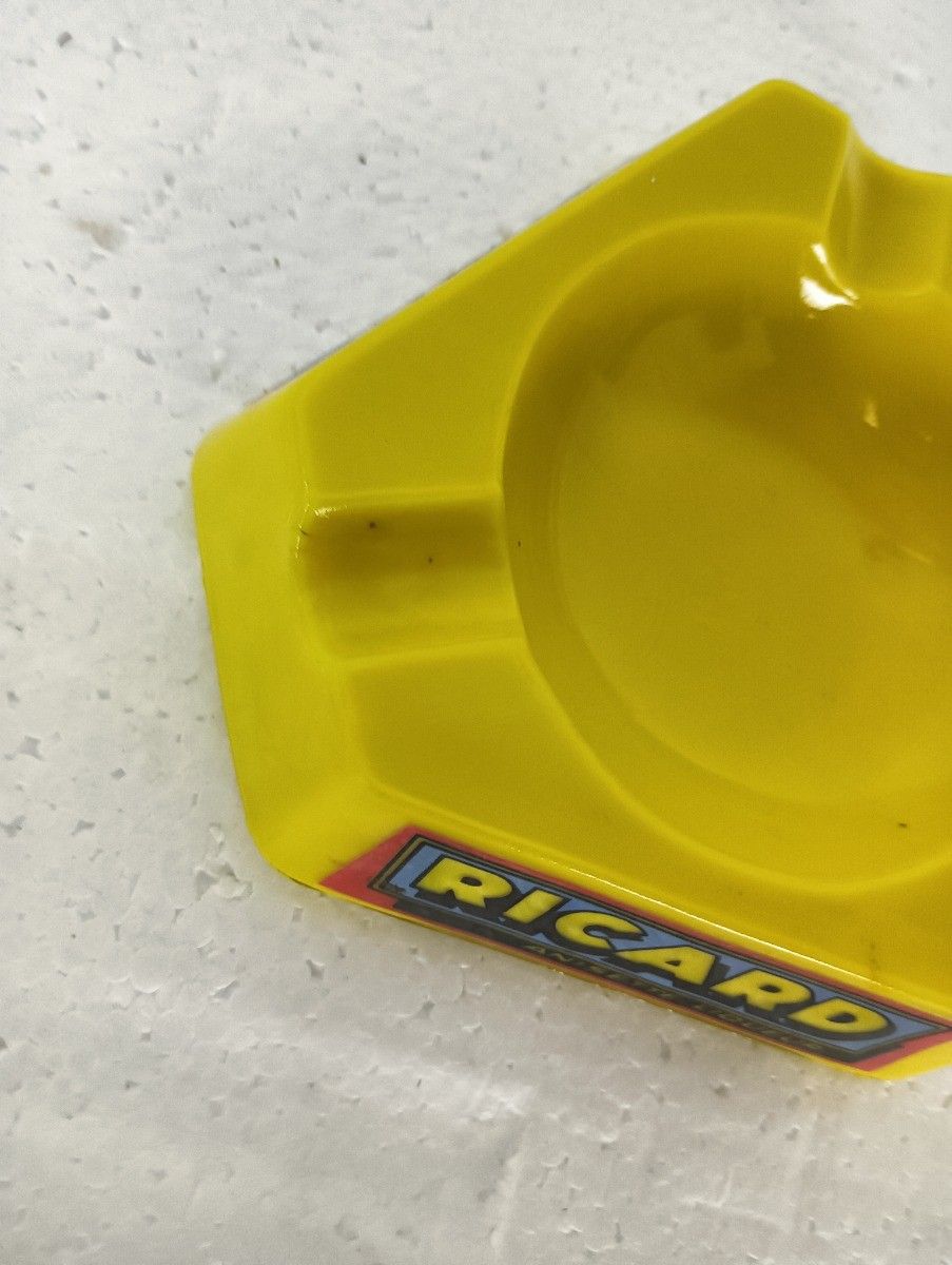 Vintage French Yellow Advertising Ashtray Ricard Anisette Liqueur I Opaline Glas photo furniture