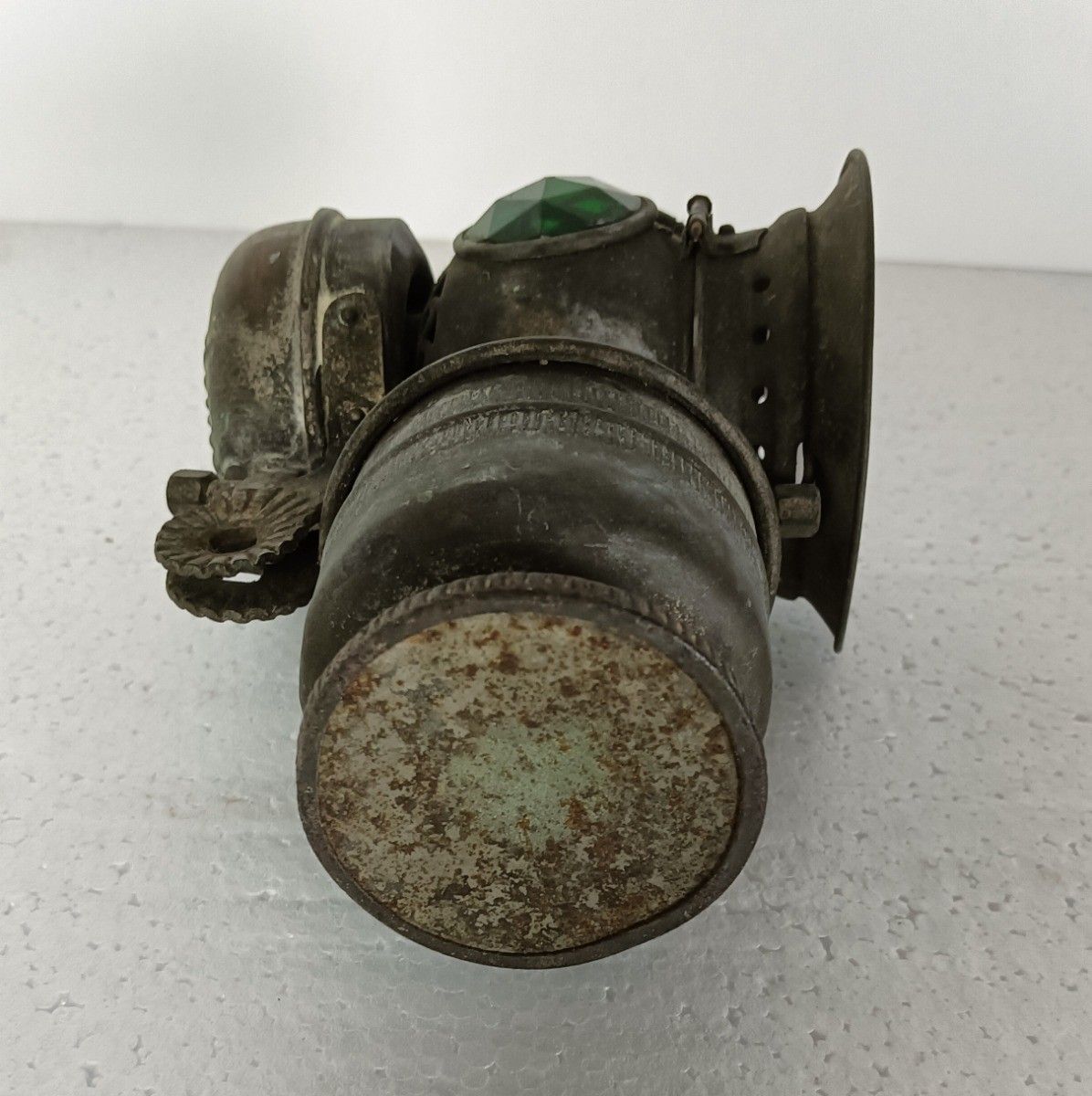 Lamp Faux Brass Bicycle Carbide Torch Light Acetylene Antique Collector Main D'o photo Lighting