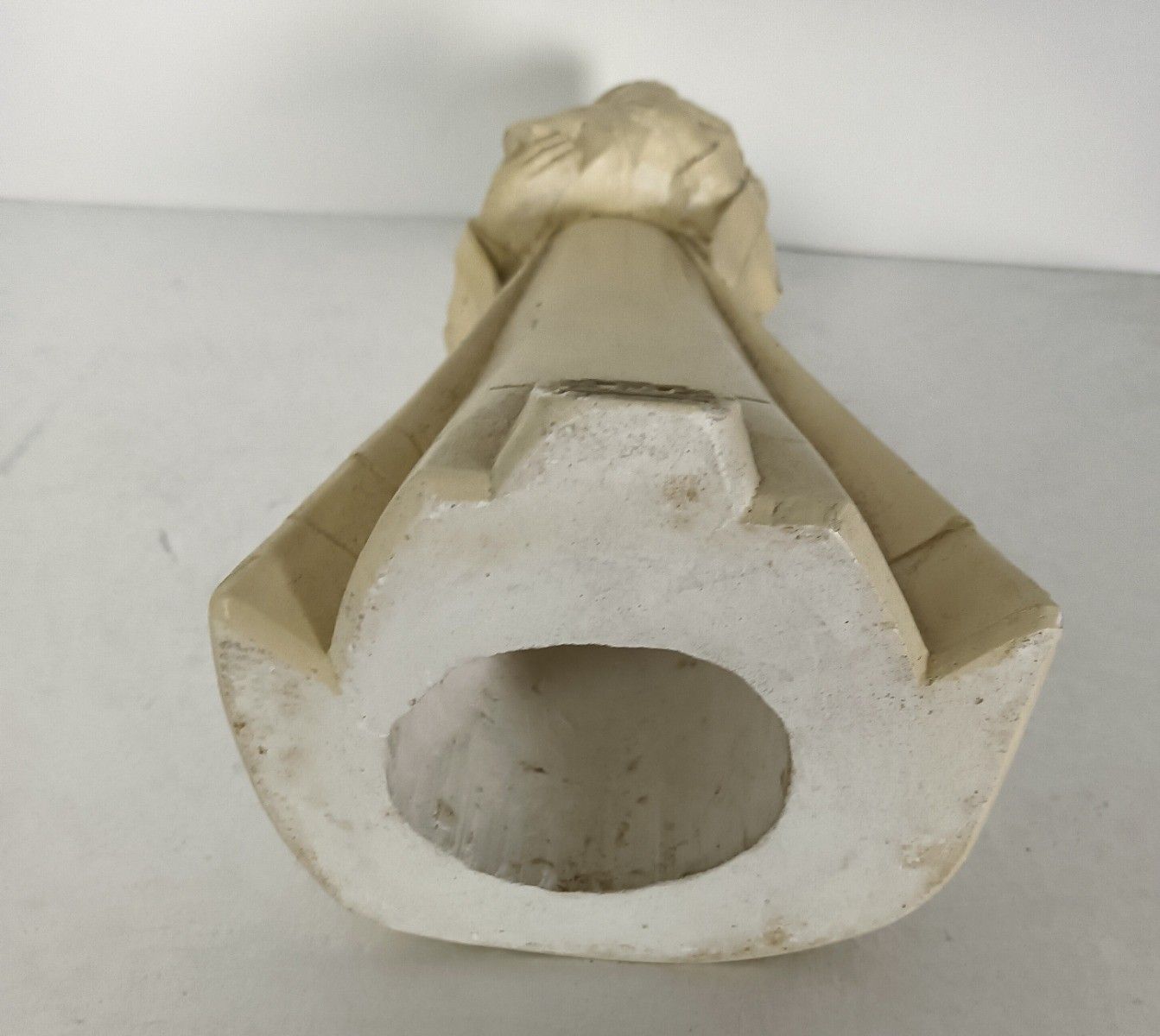 photo for sale Art Deco Statue Virgin Mary Madonna With Infant Plaster Tenderness Bjb Collector