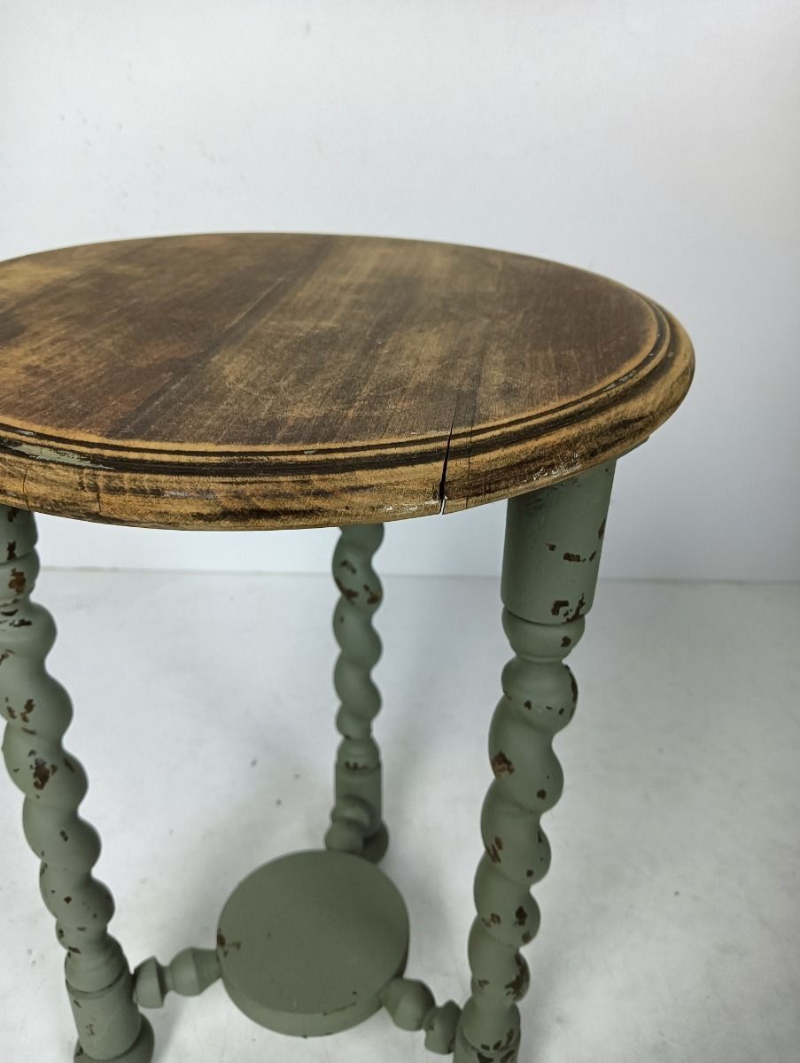 Barley Twist Wooden Side Wine Table Pedestal Plant Bonsai Stand Two Tier Barn Co photo Furniture