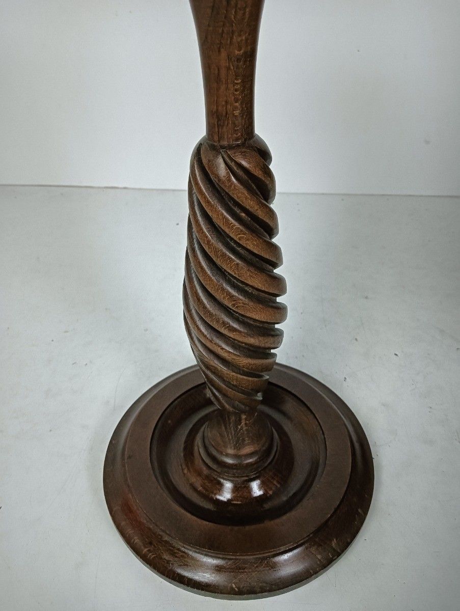 Wooden Twisted Stem Side Wine Display Table Pedestal Plant Bonsai  Stand  Flower photo furniture