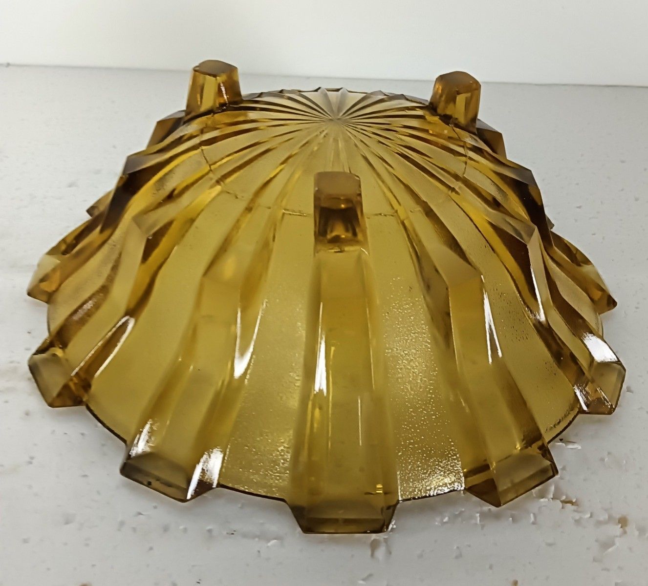 Verrerie De Scailmont Henri Heemskerk Art Deco Schaal, Model Cubiste Brown L photo for sale