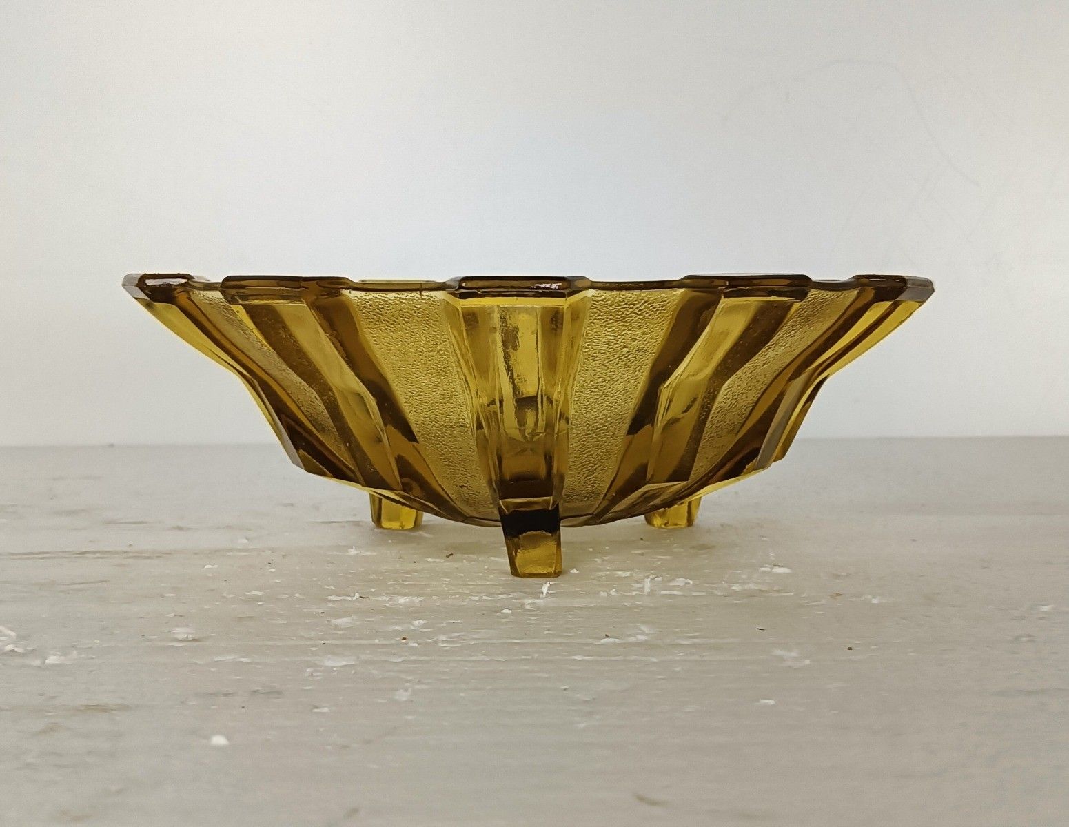 Verrerie De Scailmont Henri Heemskerk Art Deco Schaal, Model Cubiste Brown L photo Home Decor