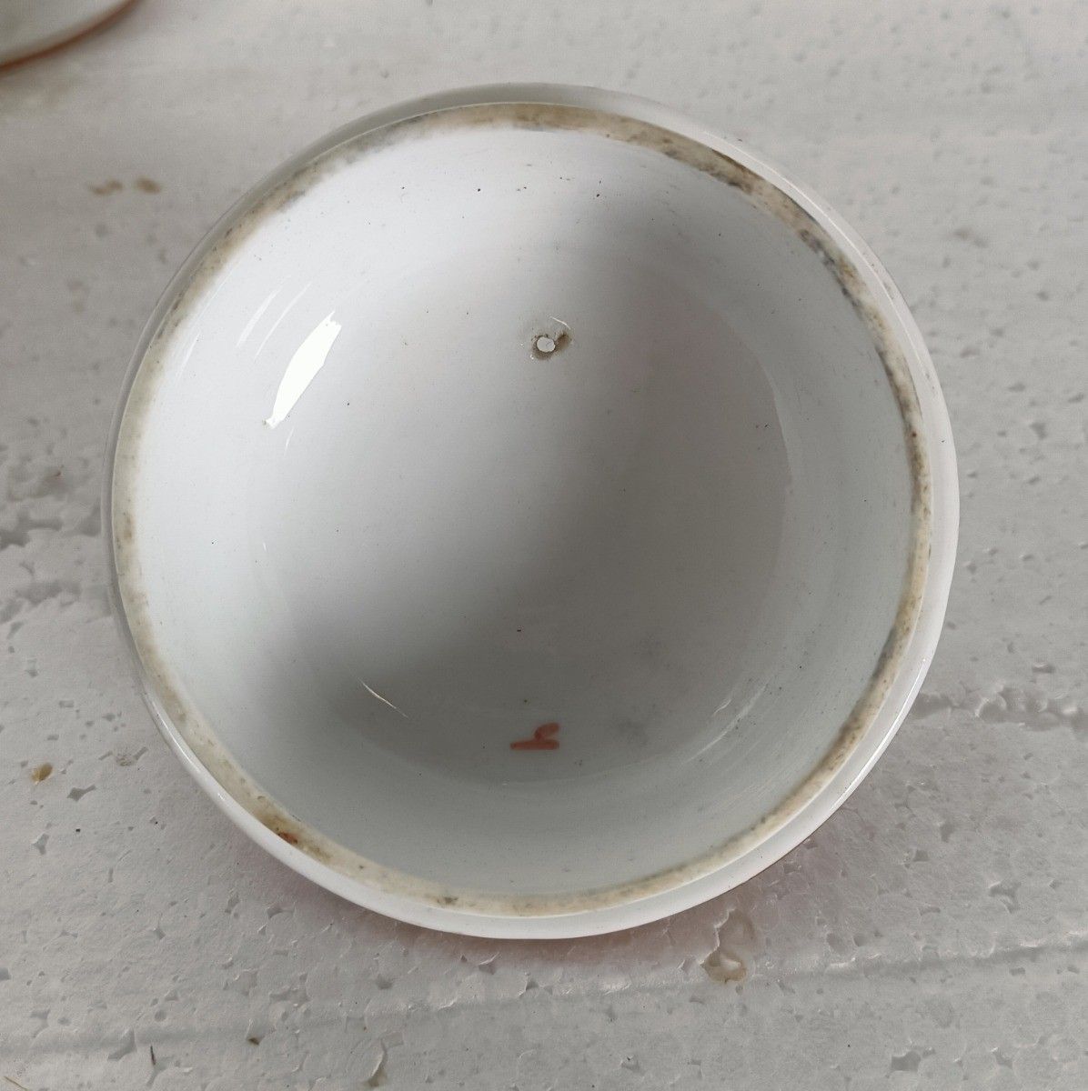 photo for sale 19th Century Sarreguemines Teapot Minton 252 Pattern  Marked France  Porcelain