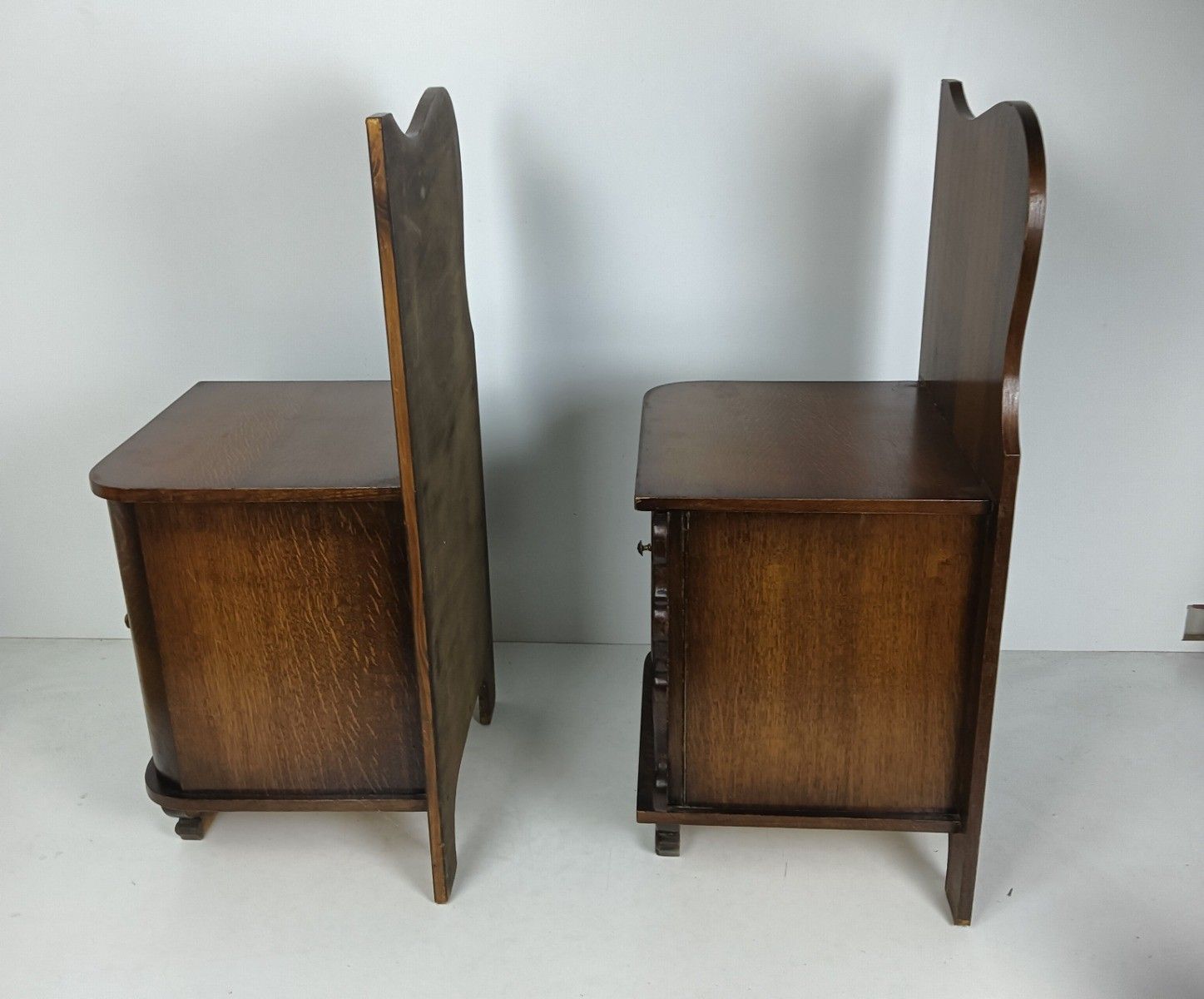 Pair Antique Art Deco Nightstands End Tables Dresser 20s 30s  Bedroom Vanity Cab photo furniture