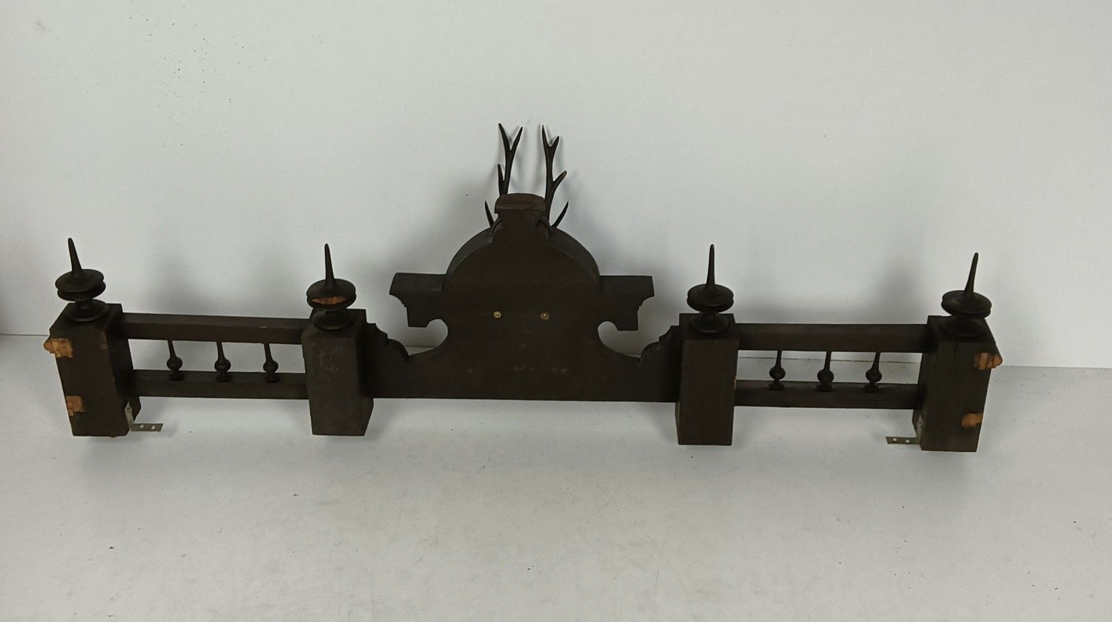 photo for sale Antique Hand Carved Wooden Pediment Over Door Deer Black Forest Reclaimed Archit