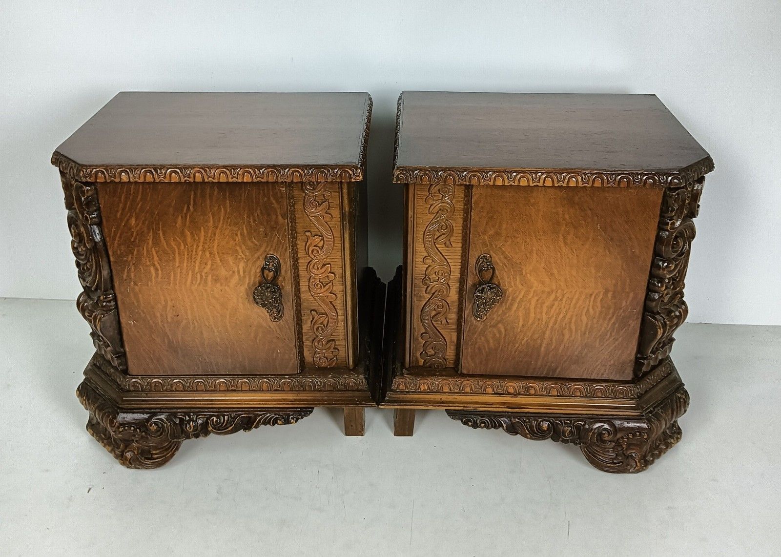 Antique Art Deco Nightstands End Tables Dressers 20s 30s Vanity Cabinets  Wood P photo 1073.0