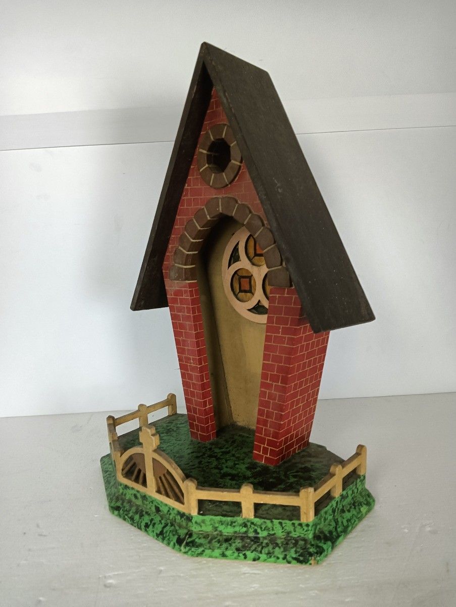 Folk Art Vintage Hand Made Chapel Niche For Statue 1951 photo 233.0