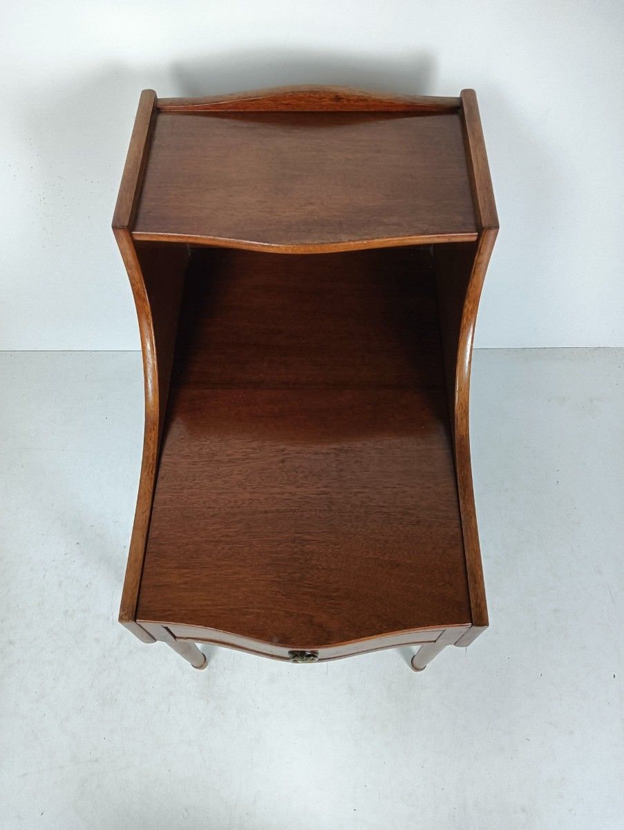 Vintage Long Wooden Nightstand End Table Bedroom Cabinet Very Special photo for sale