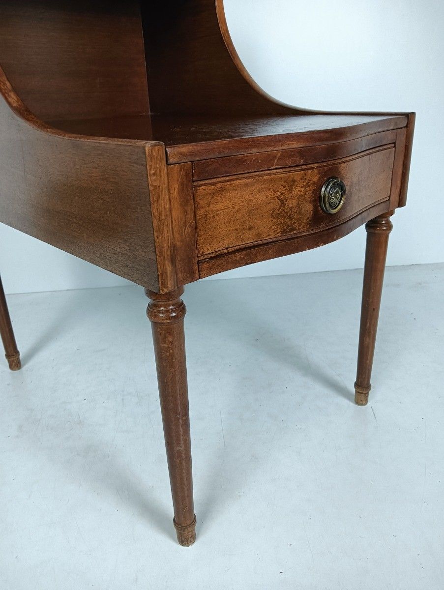 Vintage Long Wooden Nightstand End Table Bedroom Cabinet Very Special photo vintage