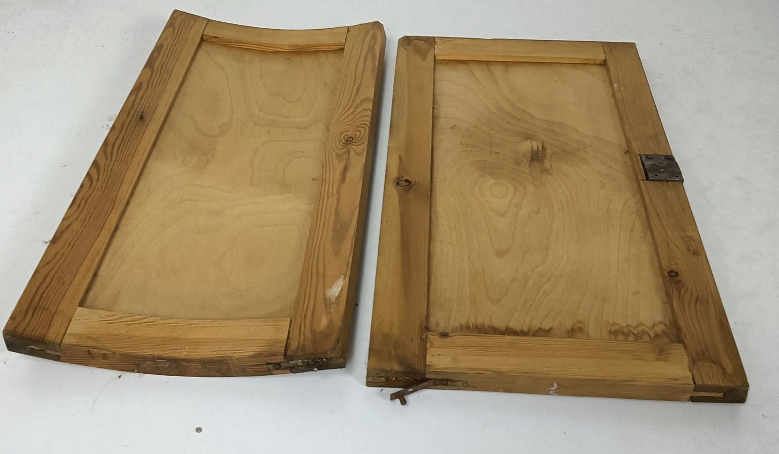 photo furniture Small Cabinet Doors Panels Couple Antique Bentwood Pine Wood Reclaimed Cabinet A