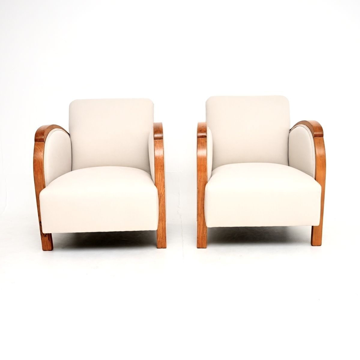 Pair Of Swedish Art Deco Armchairs In Walnut photo furniture
